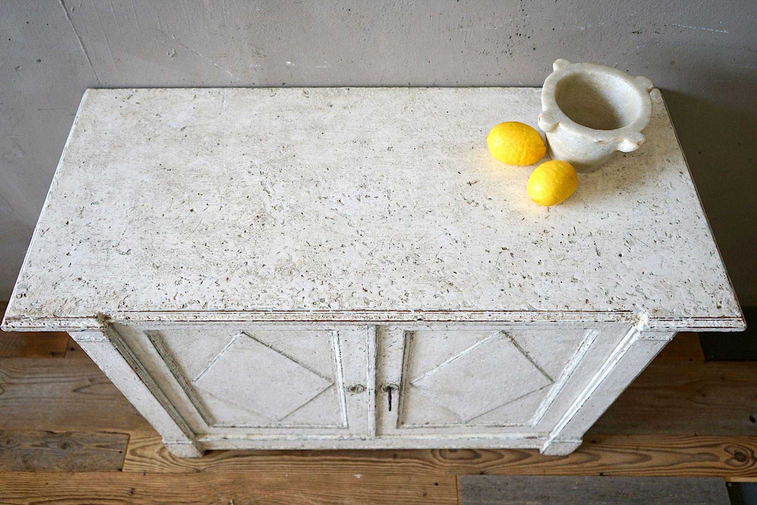 French Antique Painted Sideboard