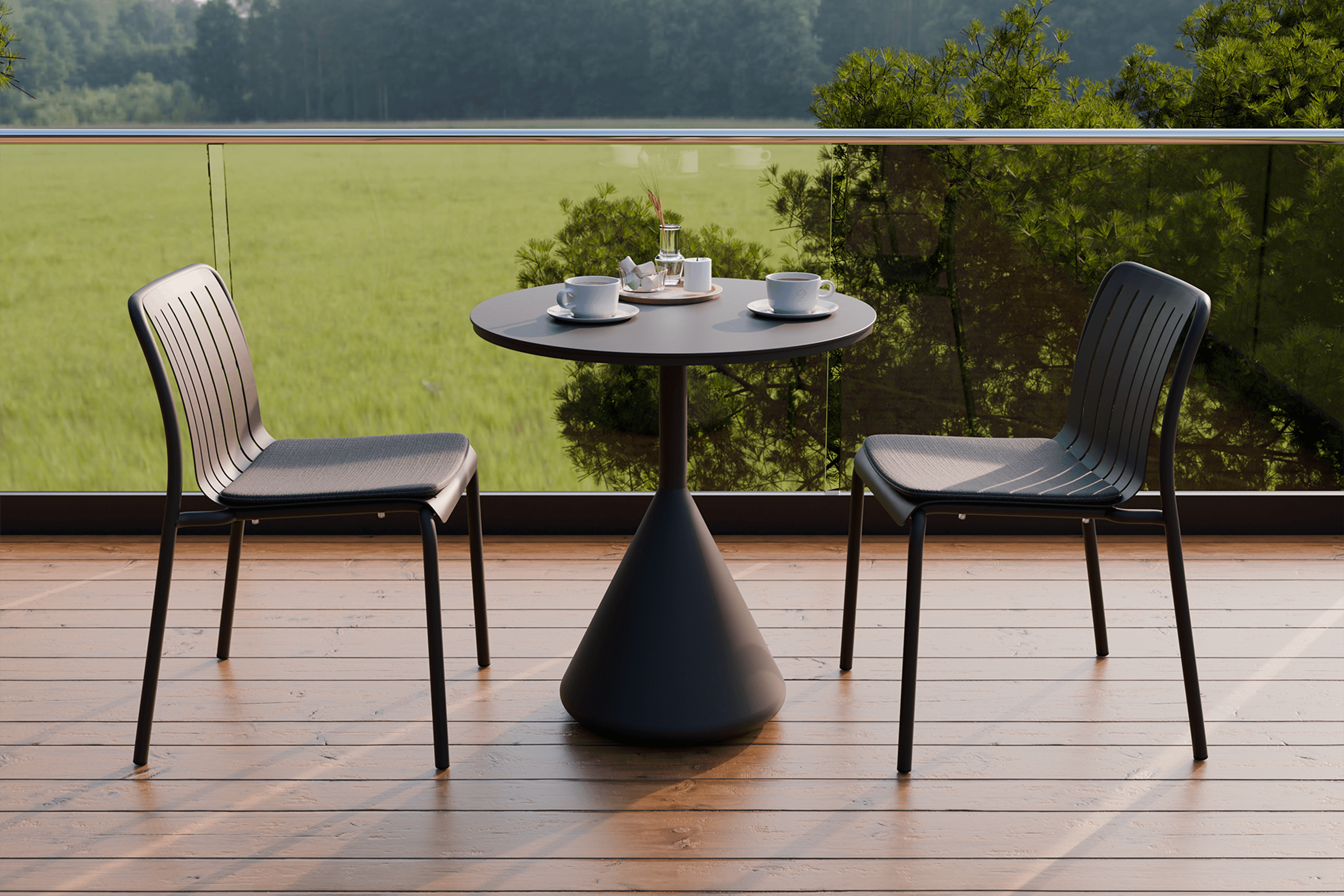 Kora Cafe Table Aluminium 71CM  - Outdoor