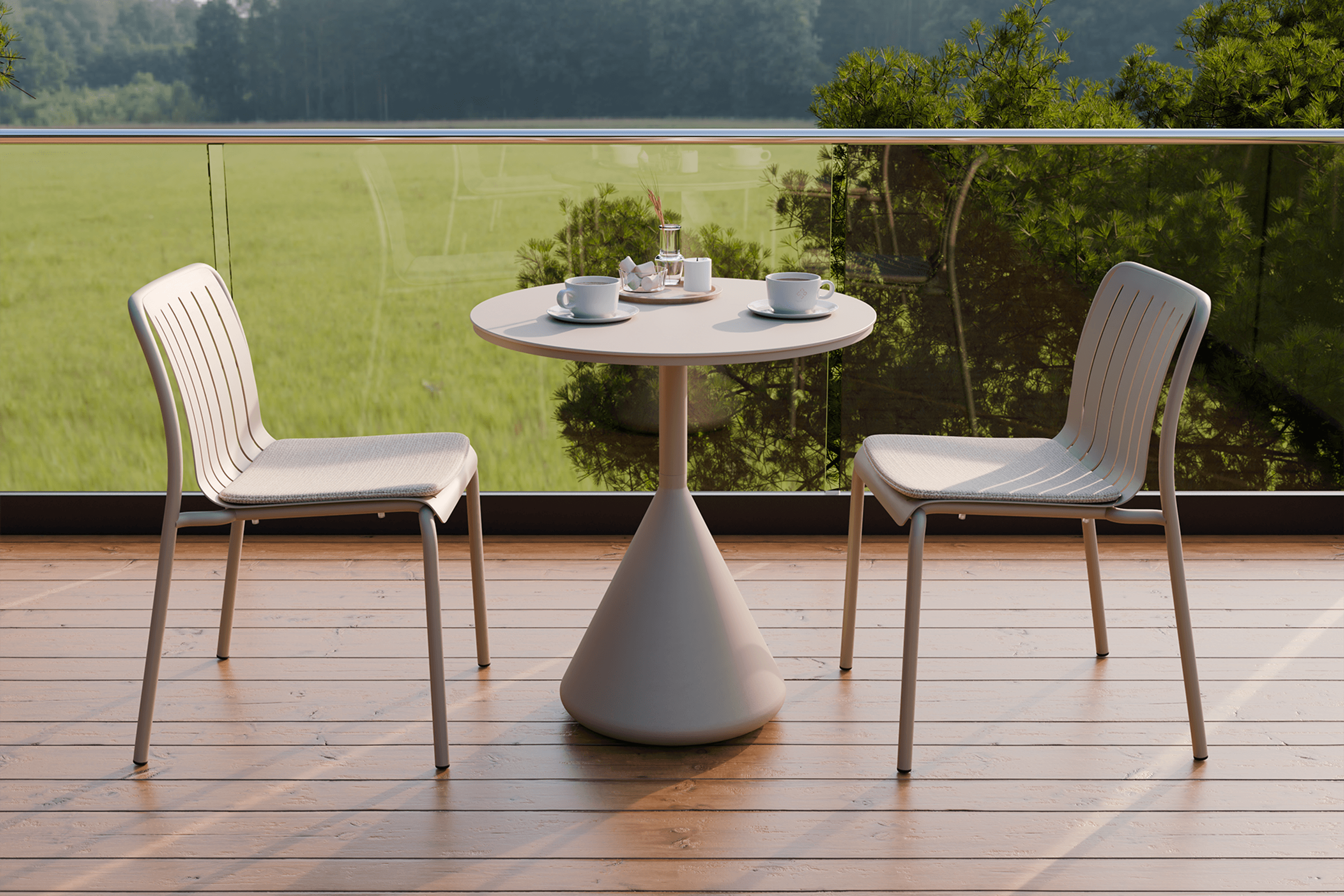 Kora Cafe Table Aluminium 71CM  - Outdoor