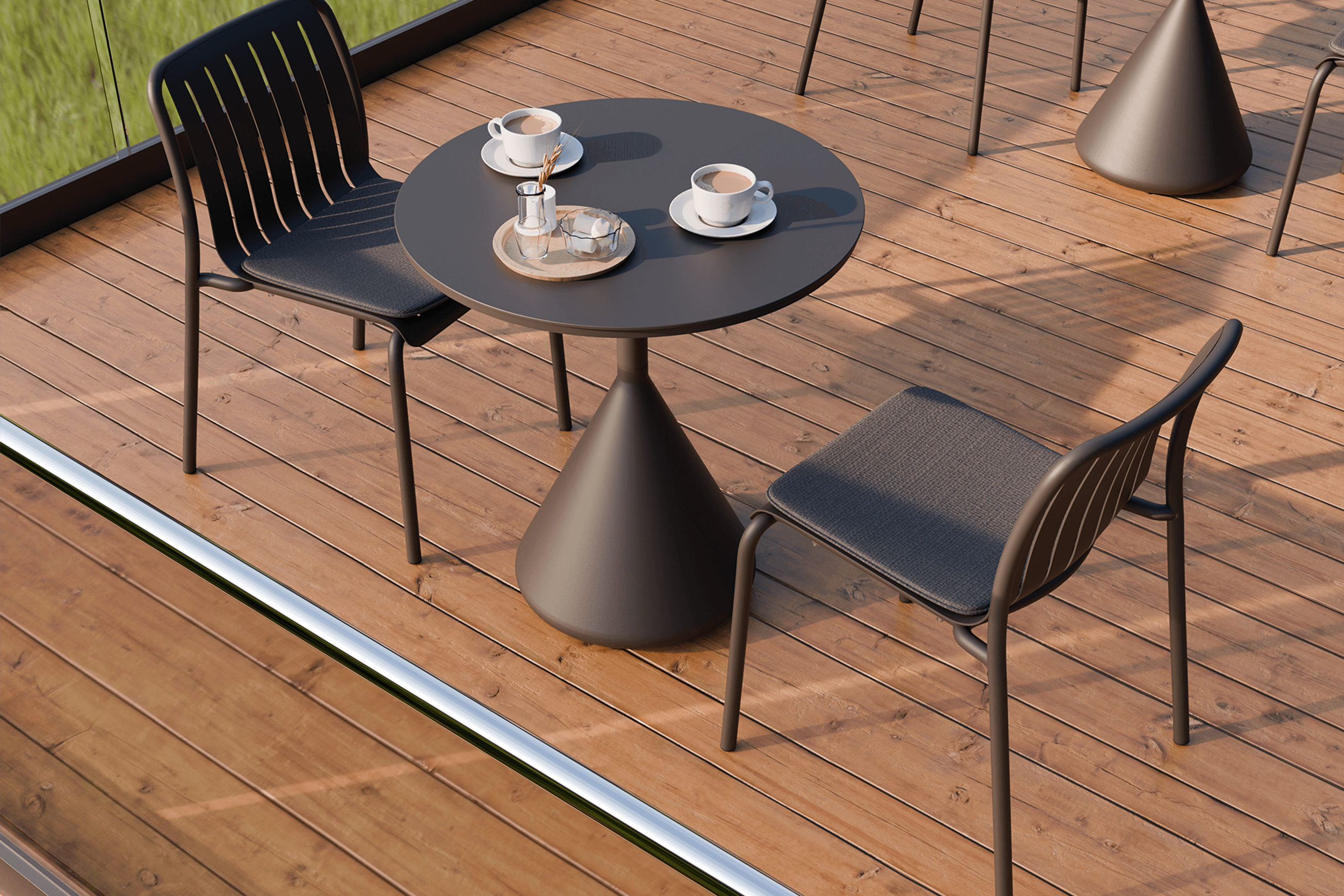 Kora Cafe Table Aluminium 71CM  - Outdoor
