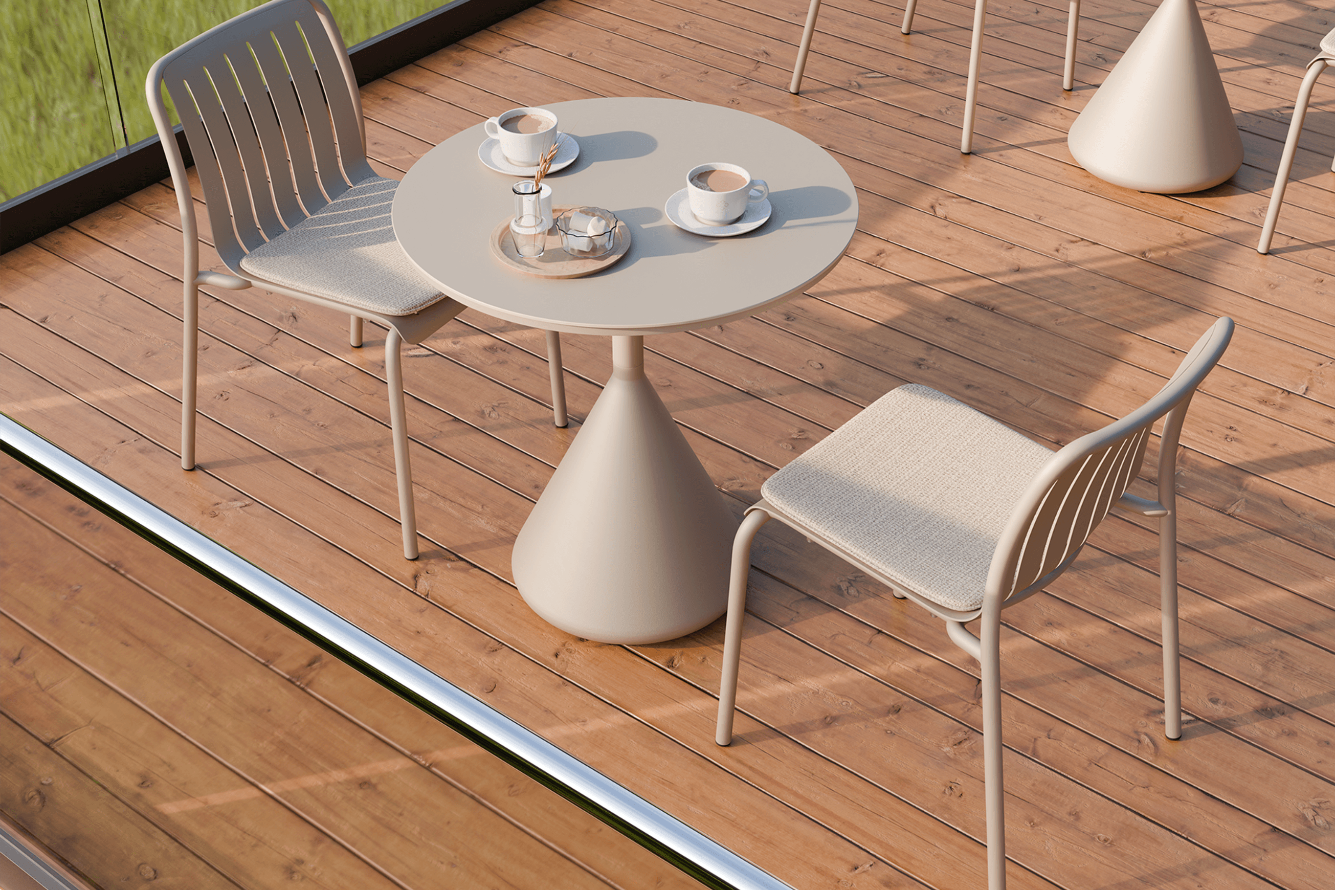 Kora Cafe Table Aluminium 71CM  - Outdoor