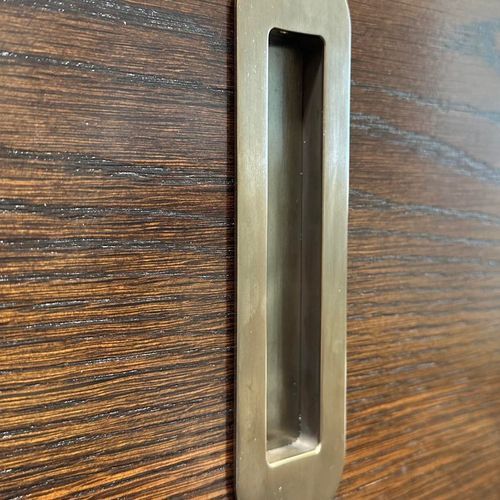 HB 860 Brass Soft Edge Flush Pull for Sliding/Cavity Doors