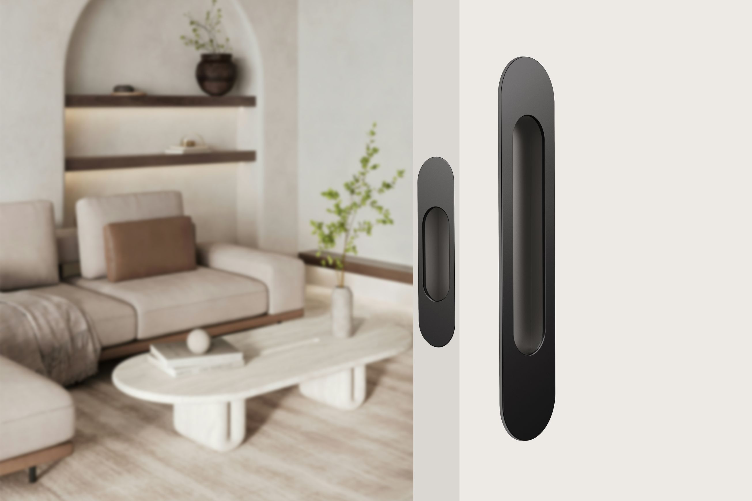 Mardeco Oval M-Series 9008 Flush Pull Set