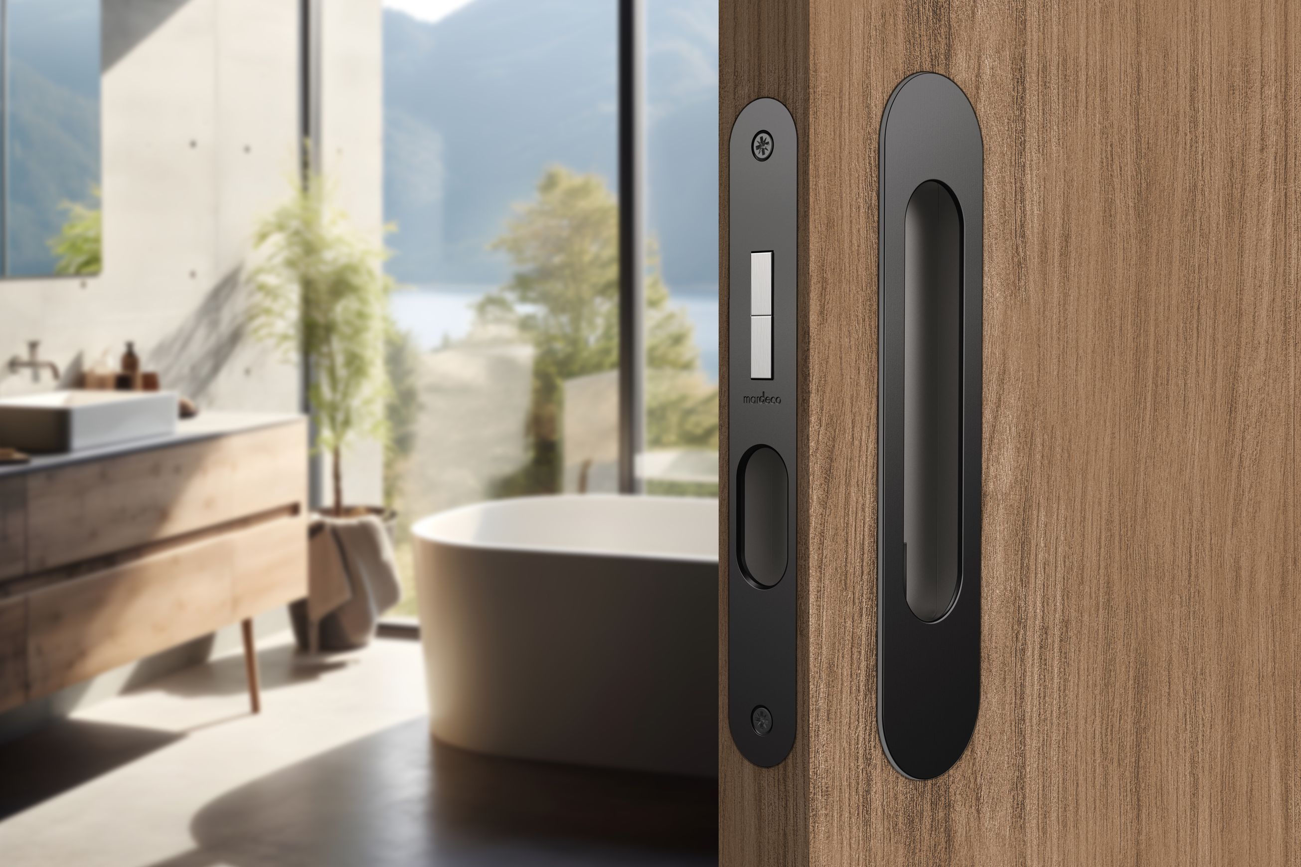 Oval M-Series 9004 Flush Pull Privacy Set