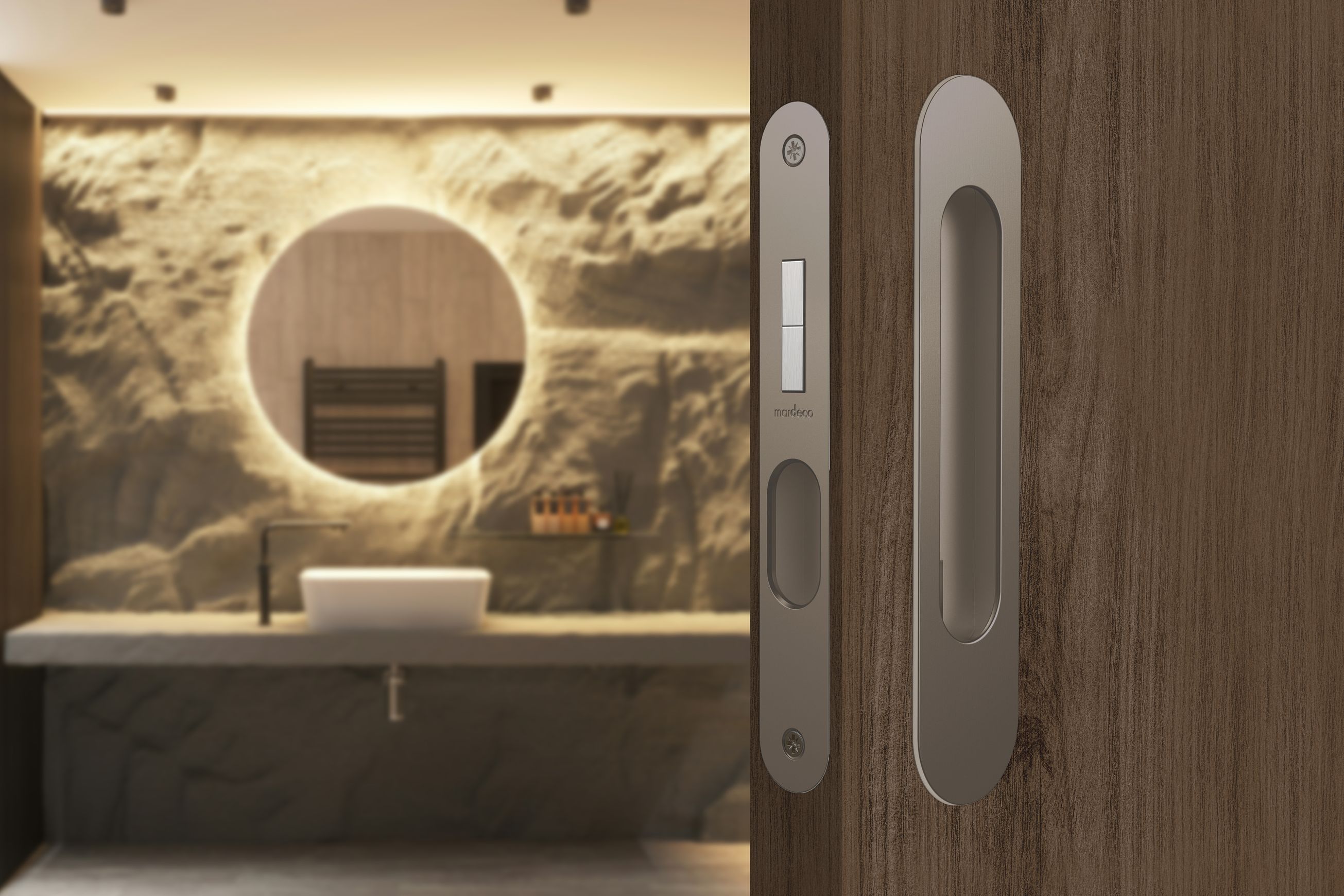 Oval M-Series 9004 Flush Pull Privacy Set