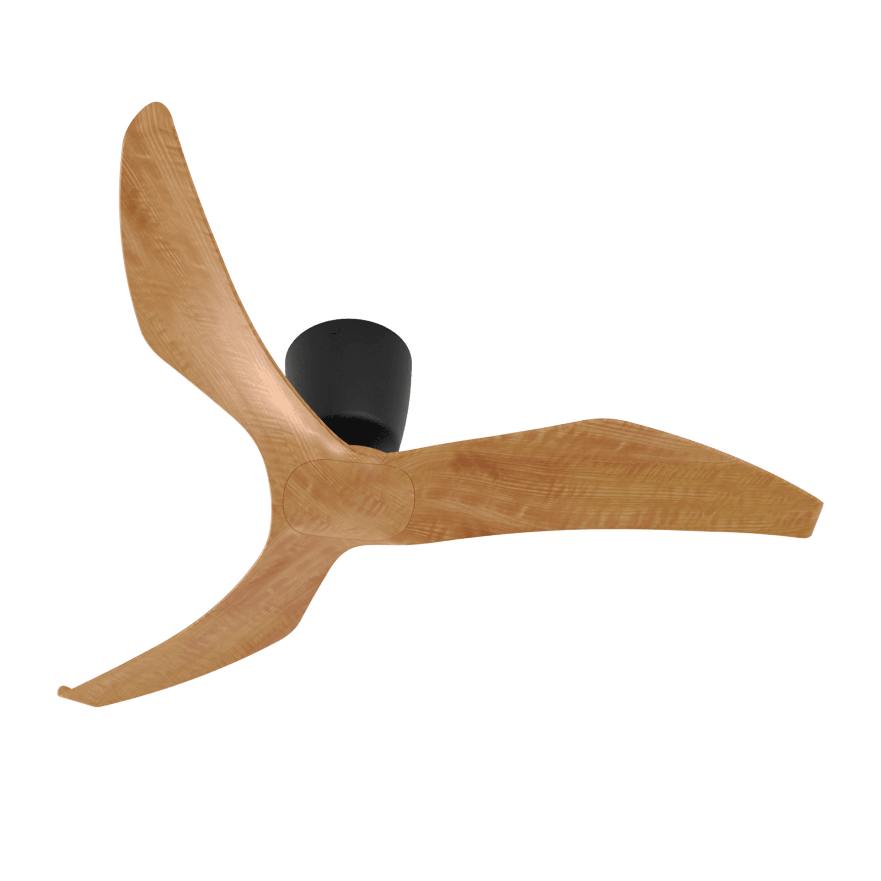 Aeratron FR Ceiling Fan - Black/Light Timber Finish