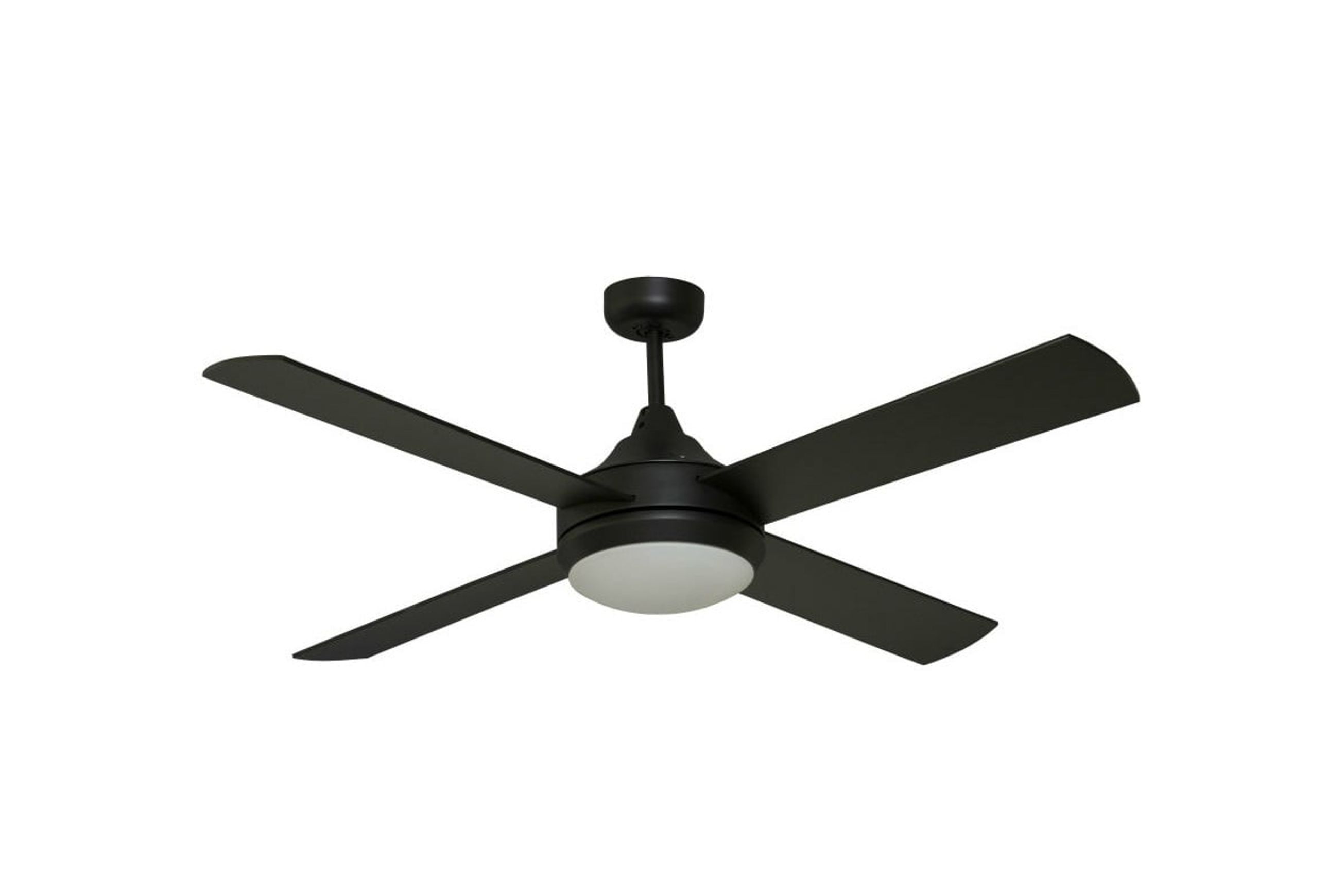 Milano DC  Matt Black + LED Light with 6 speed remote