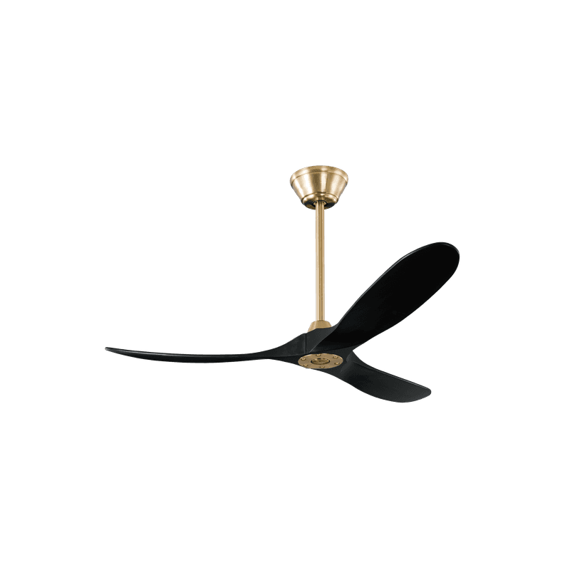 Milano Ceiling Fan Slider Burnished Brass Black Blade