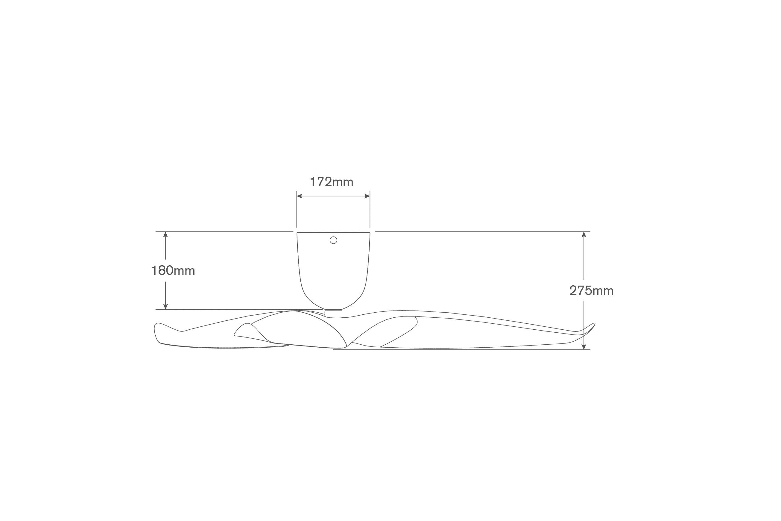 Aeratron AE3+ Ceiling Fan - Black/Dark Timber Finish