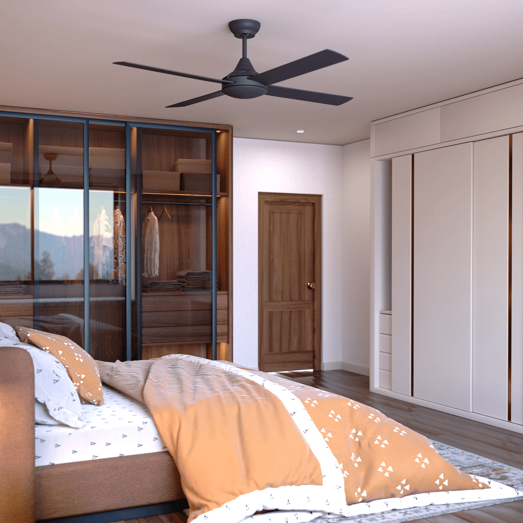 Heron 4-Blade Indoor/Outdoor Ceiling Fan
