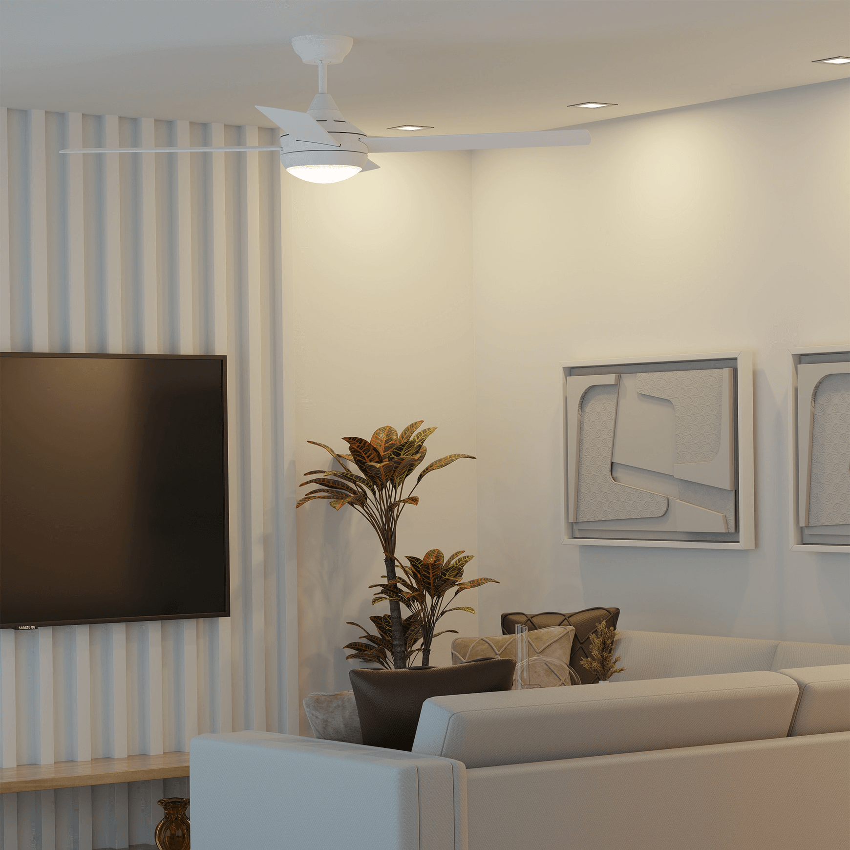 Heron 4-Blade Indoor/Outdoor Ceiling Fan