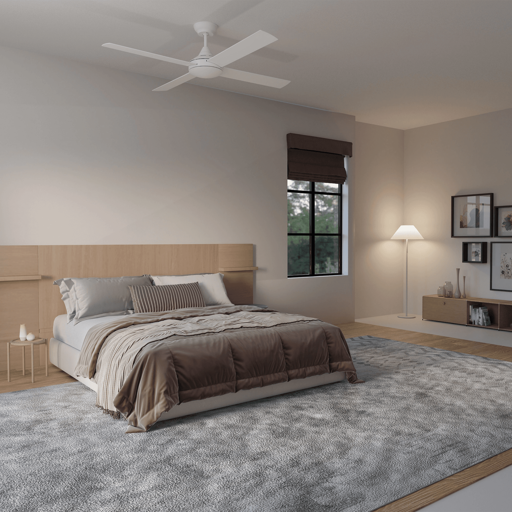 Heron 4-Blade Indoor/Outdoor Ceiling Fan