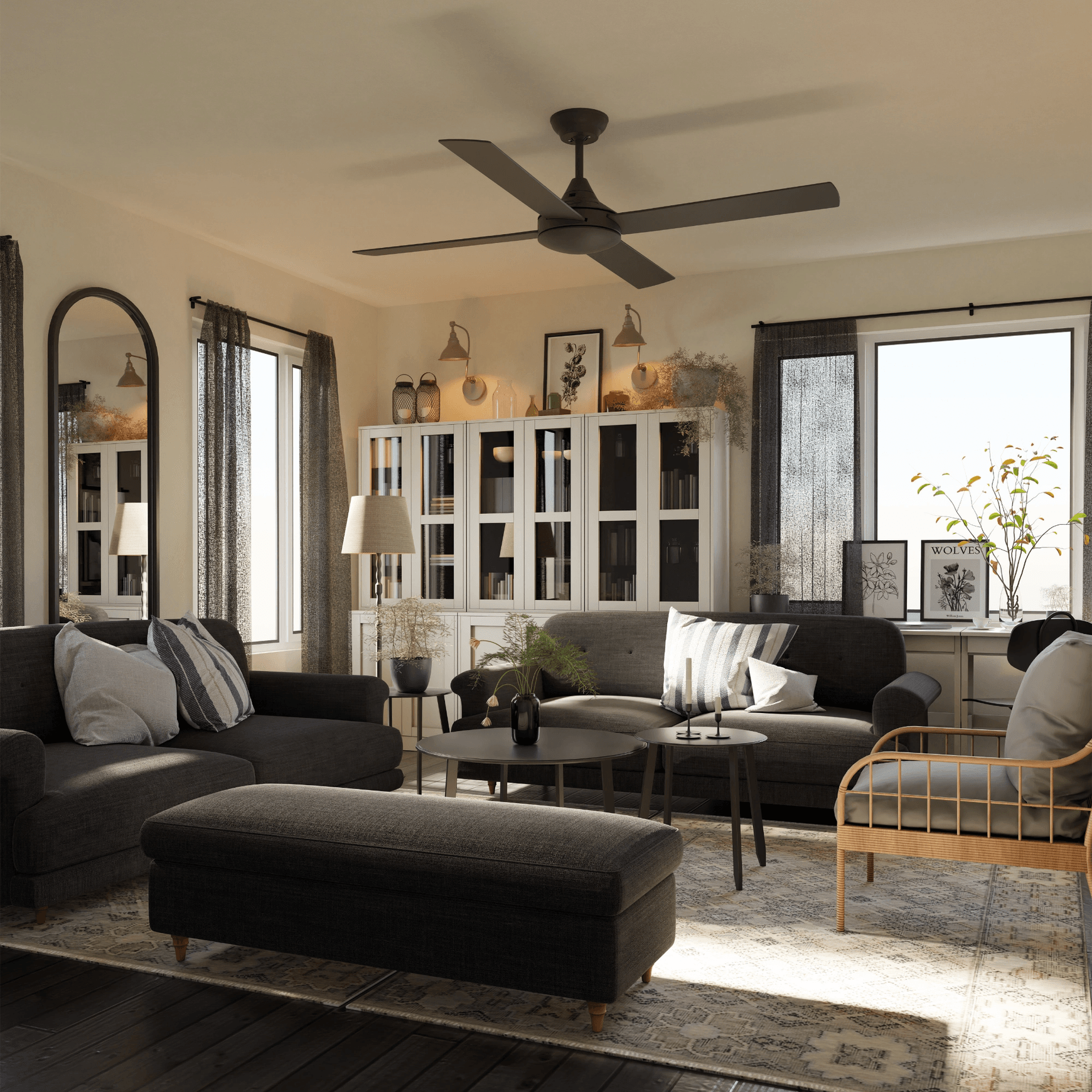 Kestrel Indoor/Outdoor 4-Blade Ceiling Fan