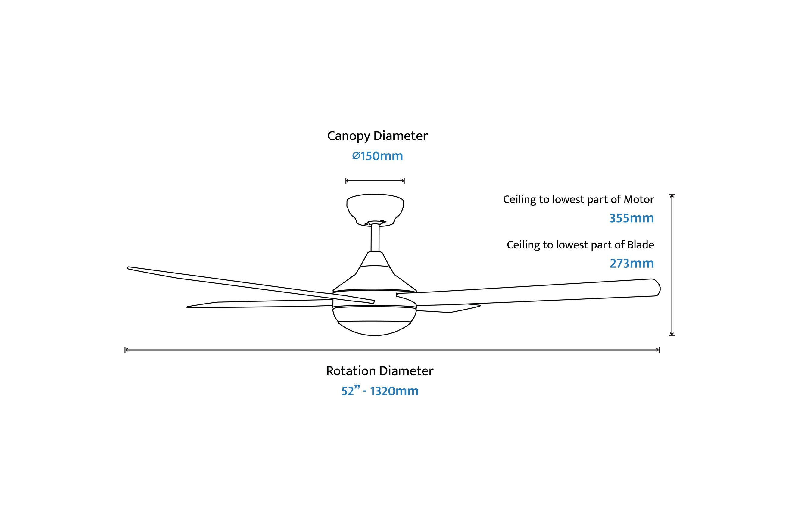 Heron 4-Blade Indoor/Outdoor Ceiling Fan