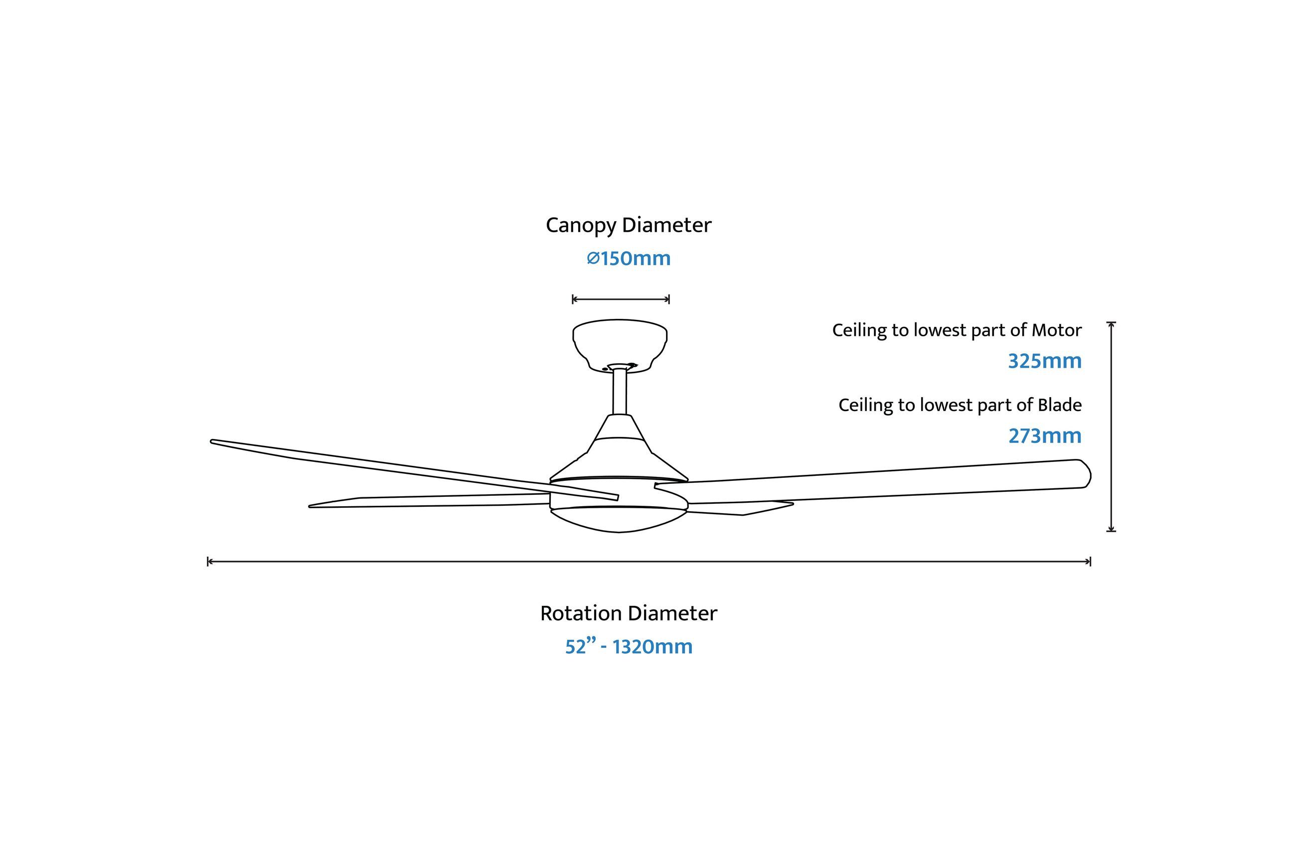 Heron 4-Blade Indoor/Outdoor Ceiling Fan