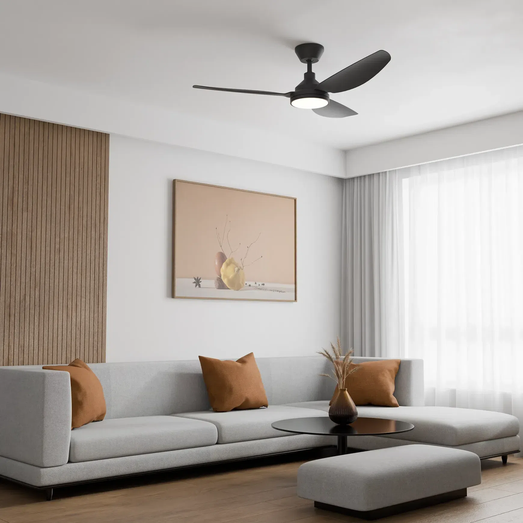 Sora Indoor/Outdoor Quick-Install 3-Blade Ceiling Fan