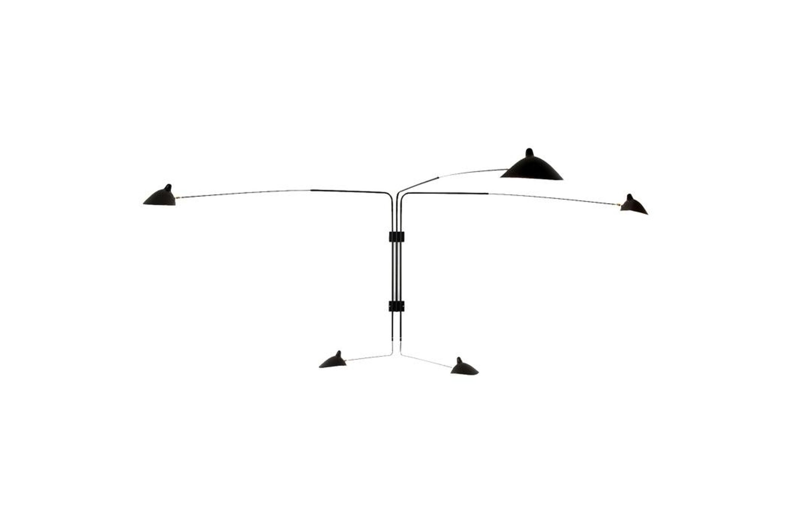 Applique 5 Bras Pivotants Wall Lamp by Serge Mouille
