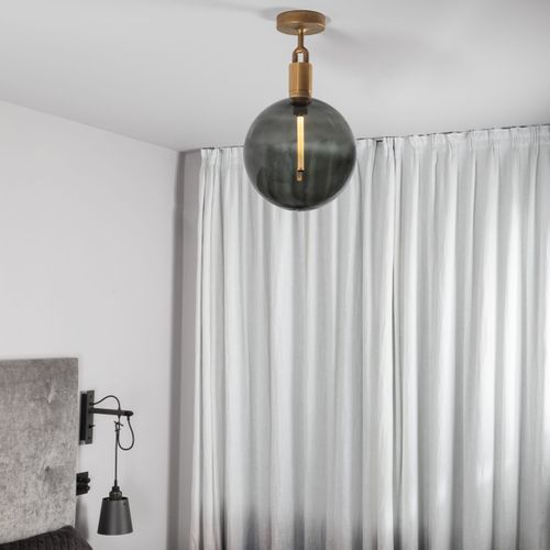 Forked Globe Ceiling Light | Smoked