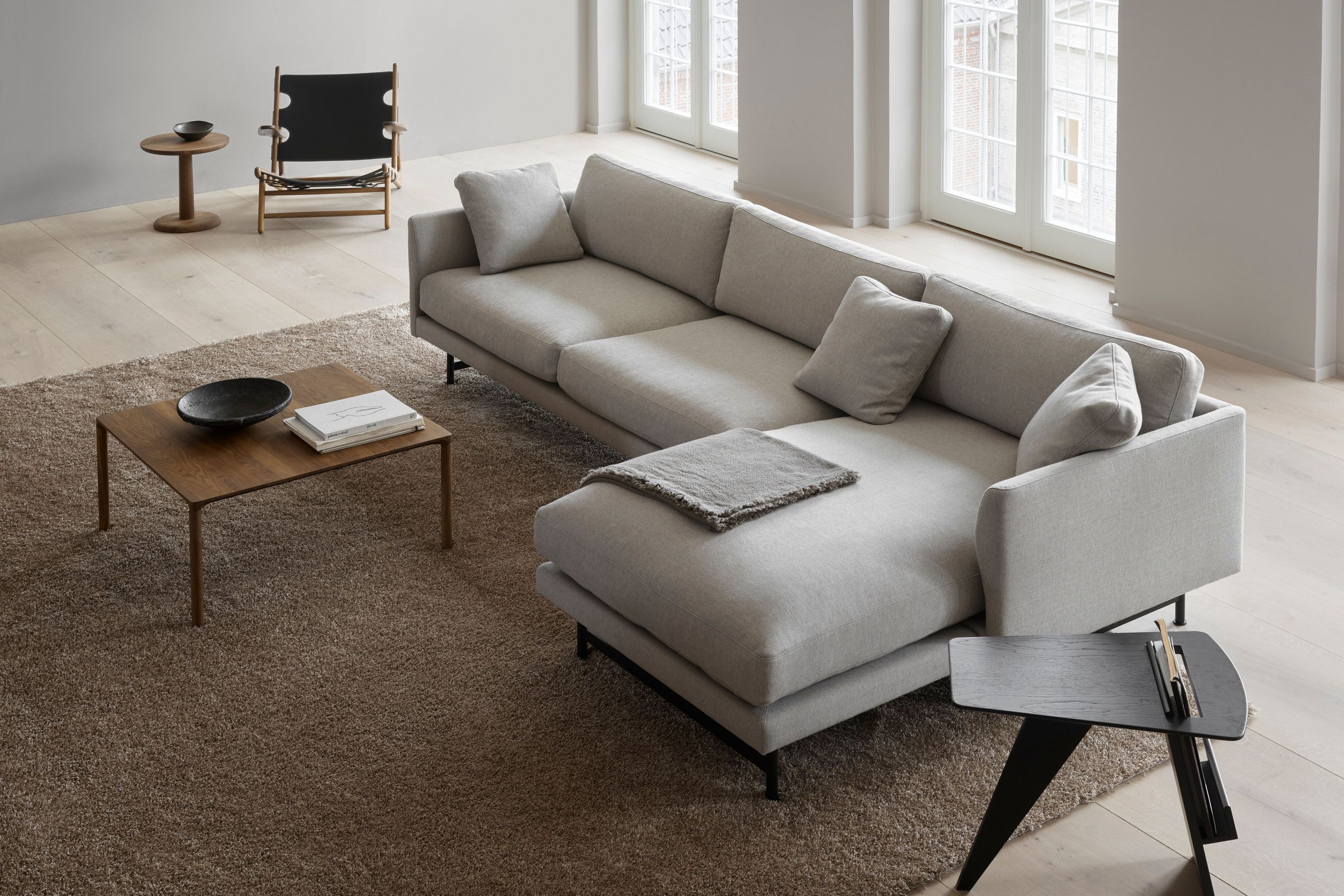 Calmo 3-seater Chaise 95 Metal Fredericia
