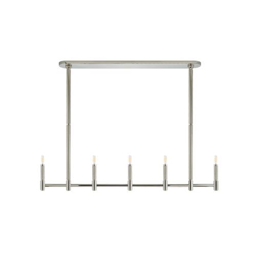 Barrett Large Knurled Linear Chandelier – Nickel