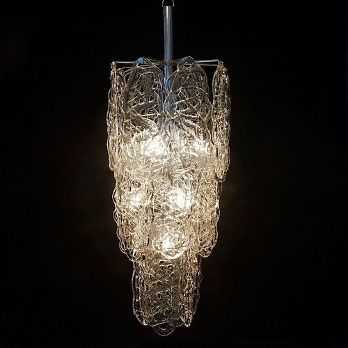 Mid-Century Murano Cascade Chandelier