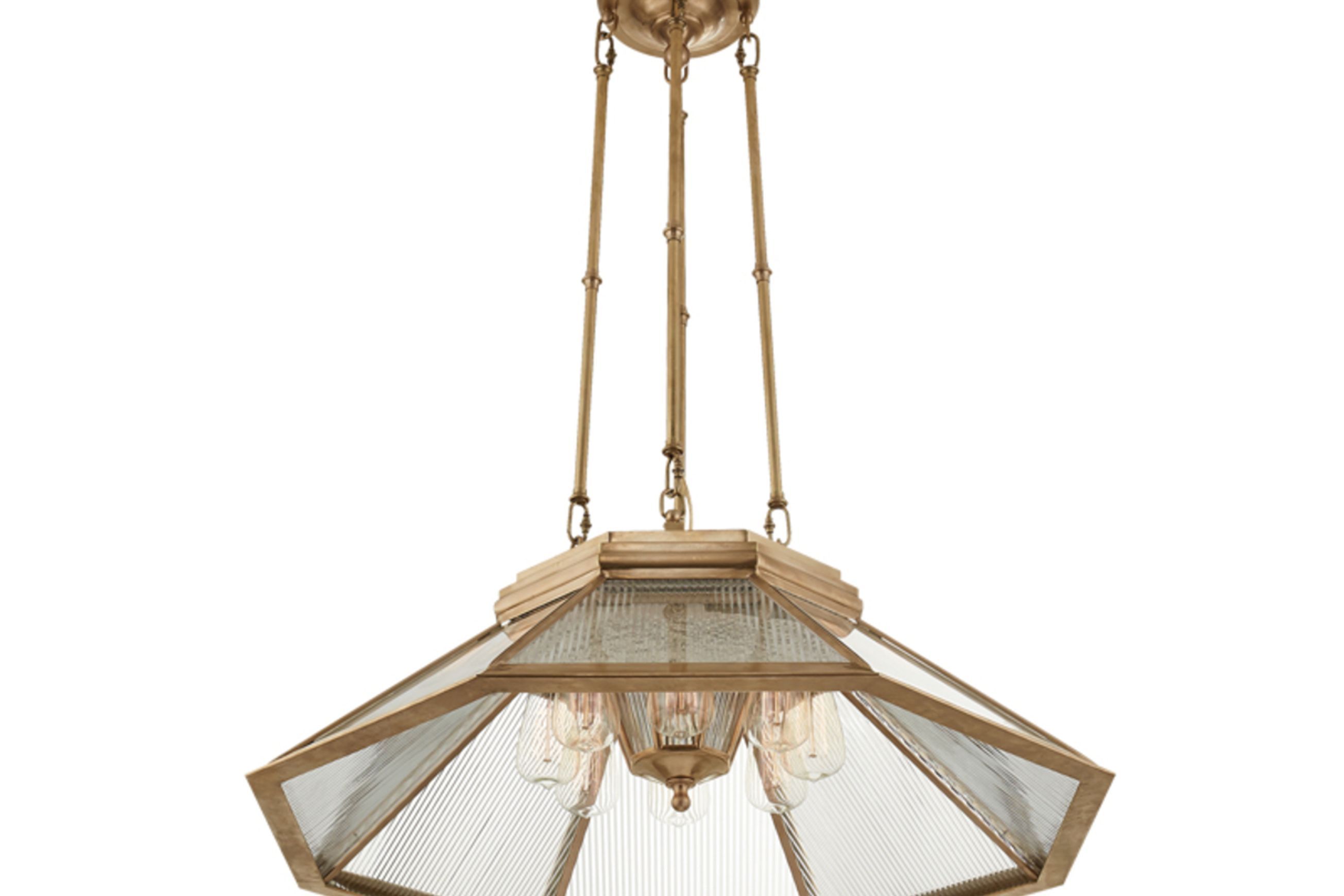 Rivington Medium 8-Paneled Chandelier – Brass
