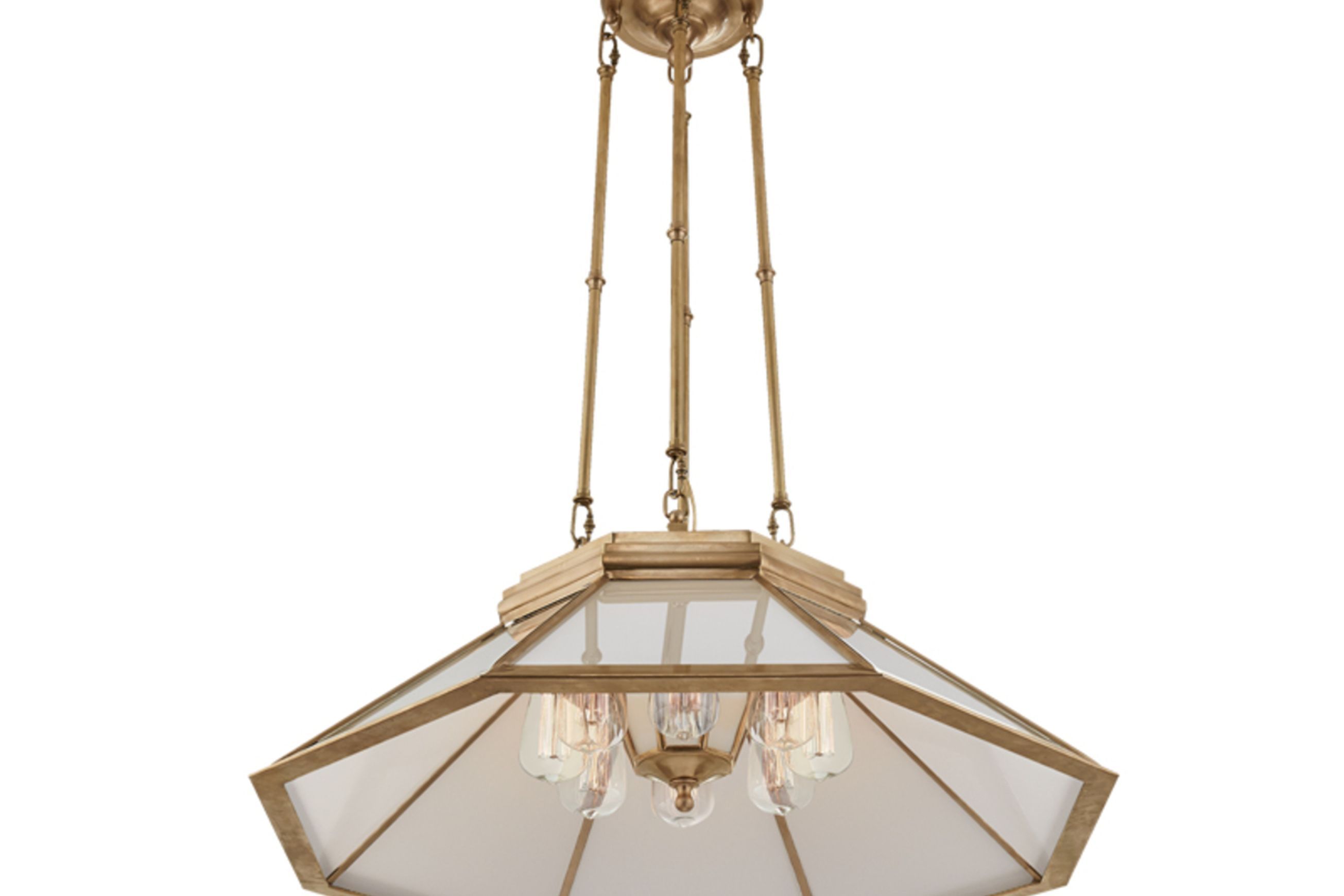 Rivington Medium 8-Paneled Chandelier – Brass