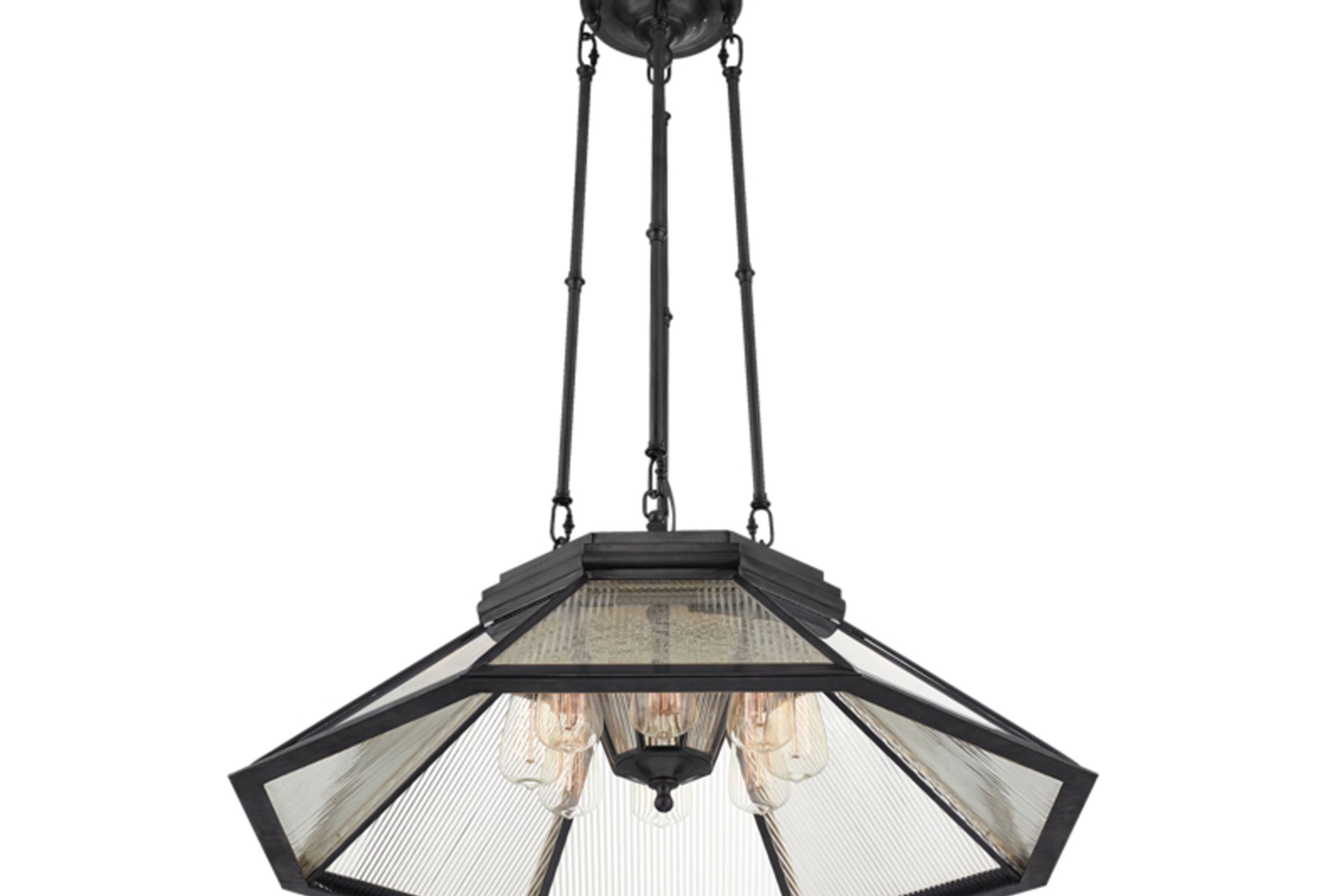 Rivington Medium 8-Paneled Chandelier – Bronze