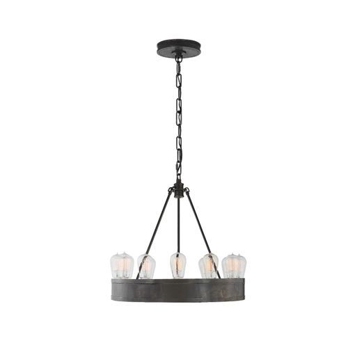 Roark 20″ Modular Ring Chandelier – Iron