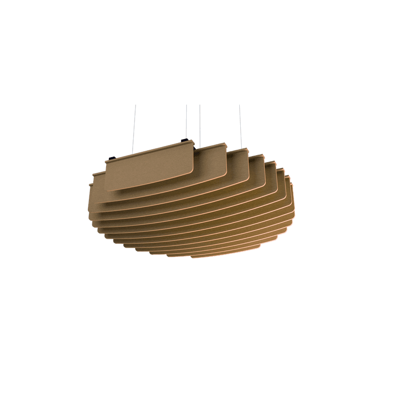 Suspended Sound Absorbent Light Panel Round Concave