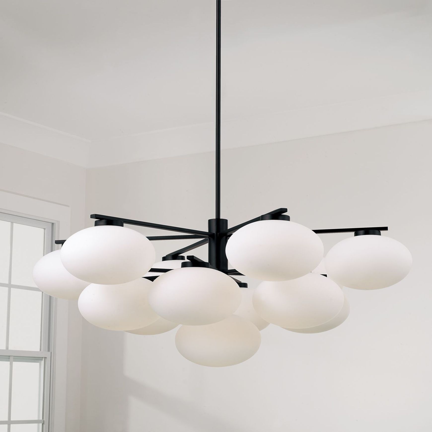 Luca 13 Light Chandelier in Matte Black