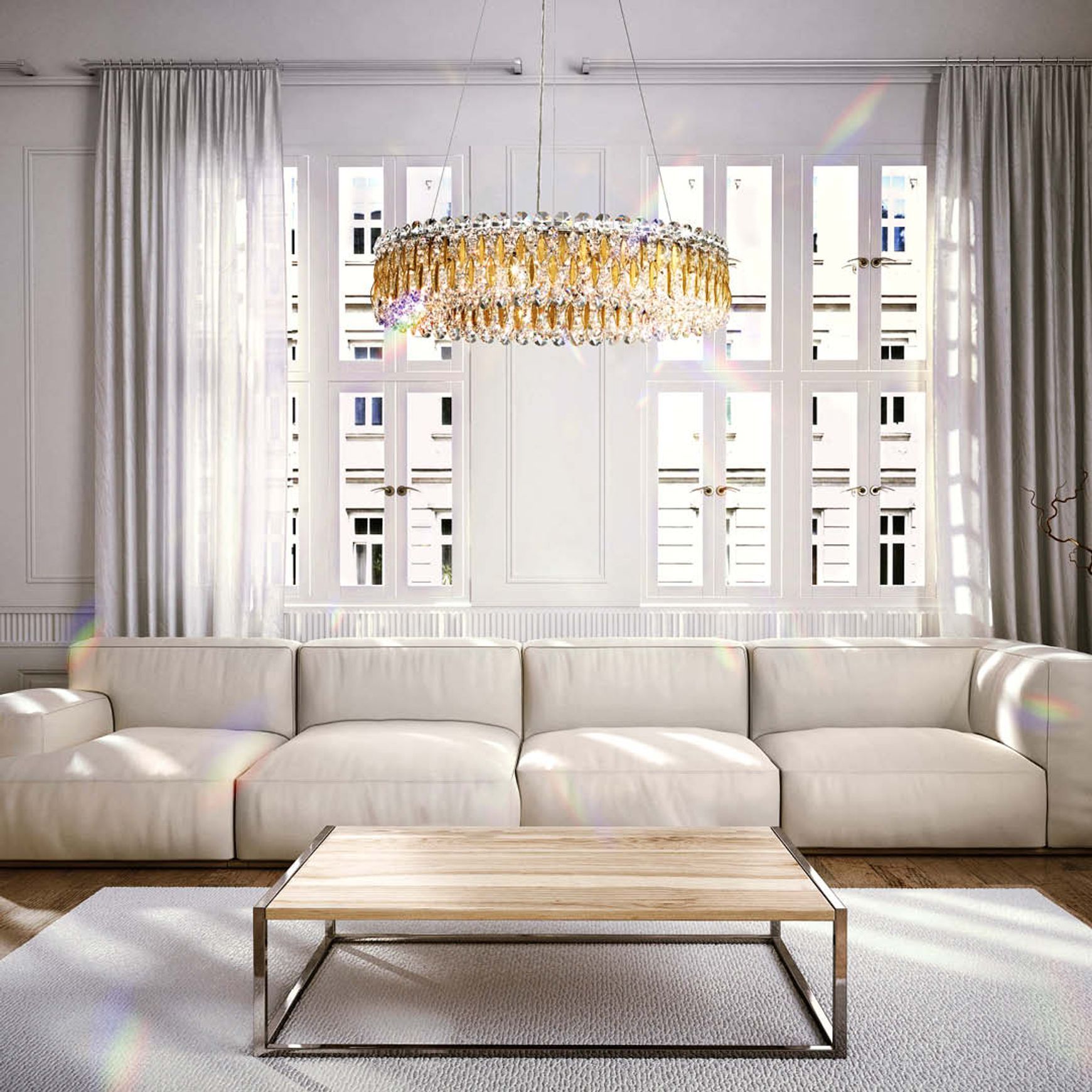 Sarella 27 Light Crystal Ring Chandelier