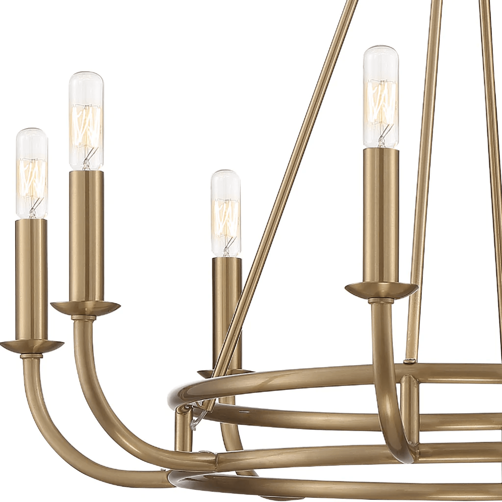 Venroy 8 Light Chandelier in Aged Brass
