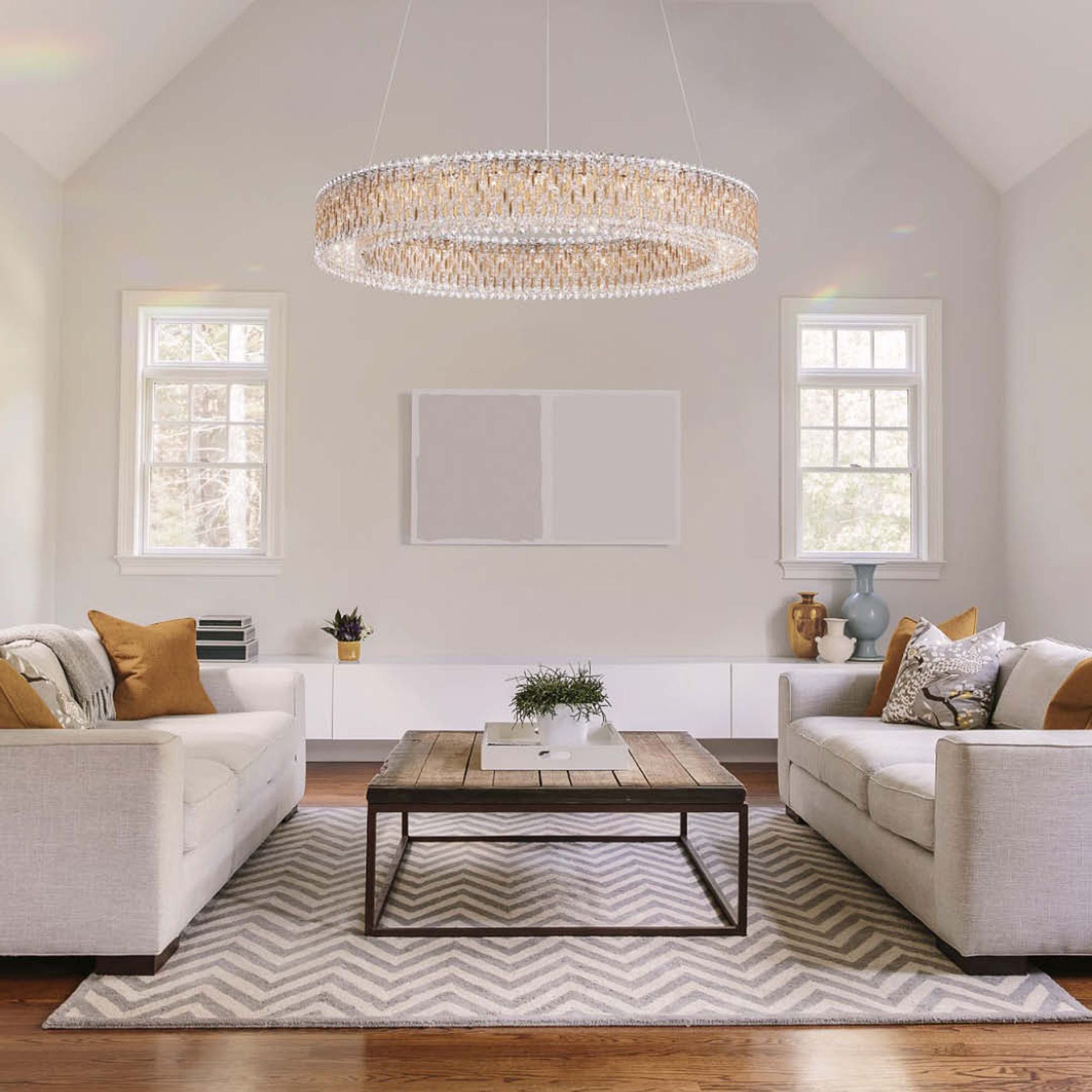 Sarella 27 Light Crystal Ring Chandelier
