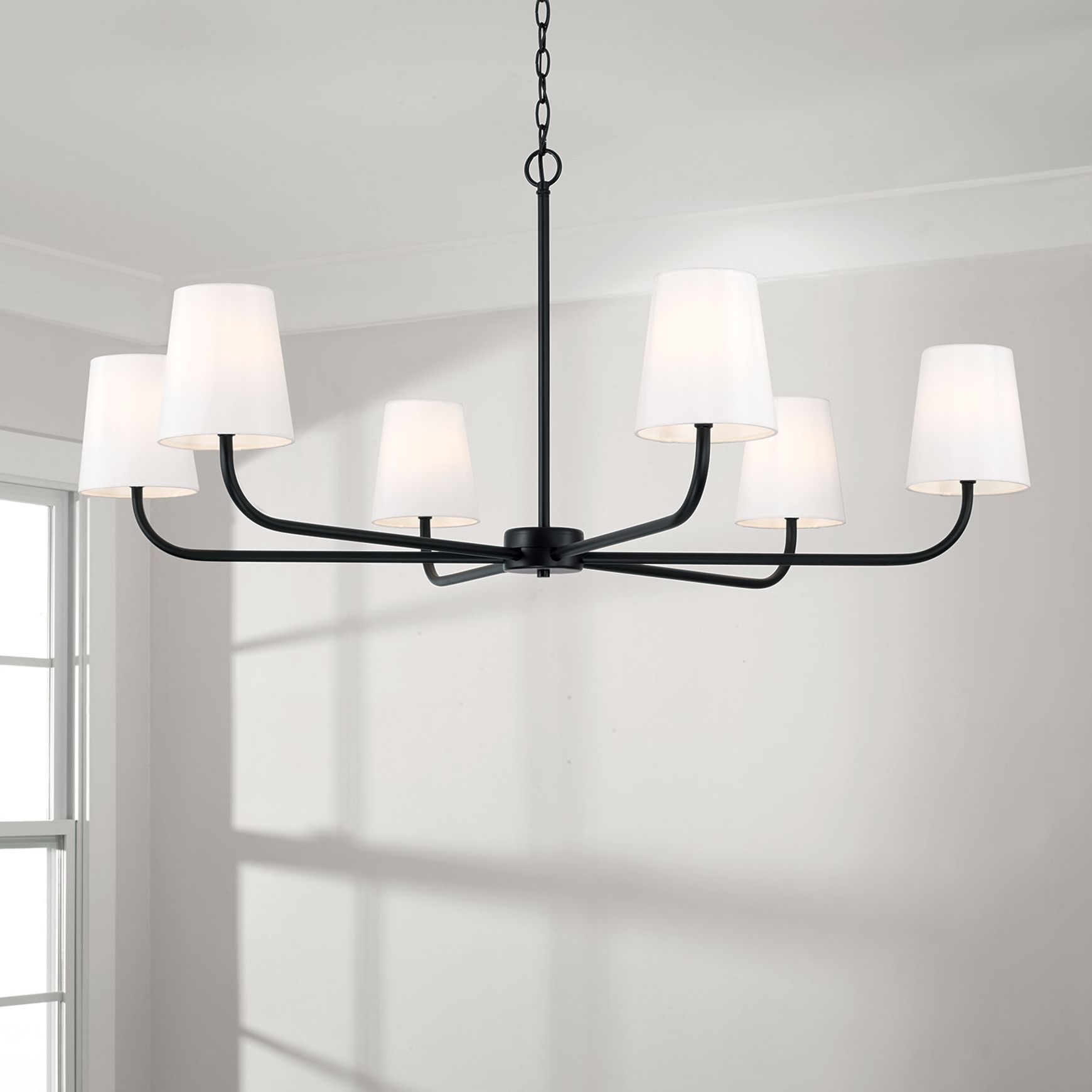 Winnie 6 Light Chandelier - Large in Matte Black