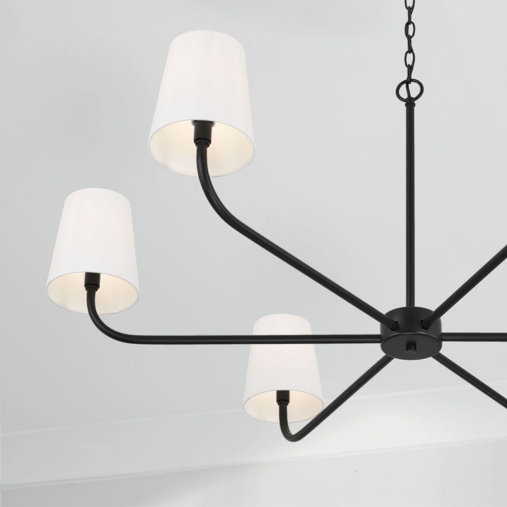 Winnie 6 Light Chandelier - Large in Matte Black