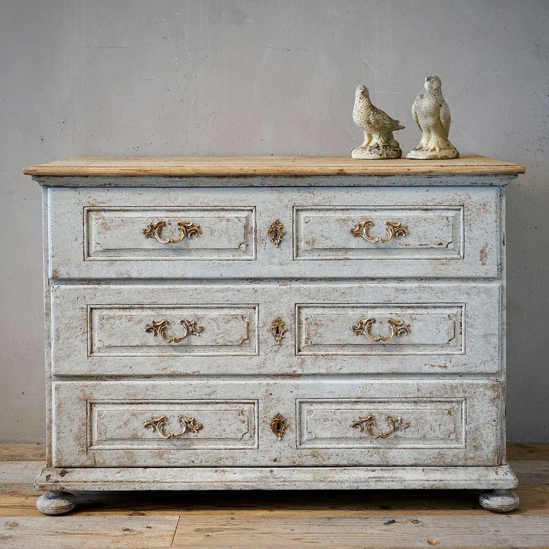 Antique French Louis XV Painted Commode