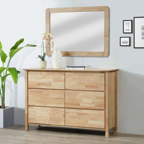 Myer Dressing Table with Mirror | Natural Hardwood