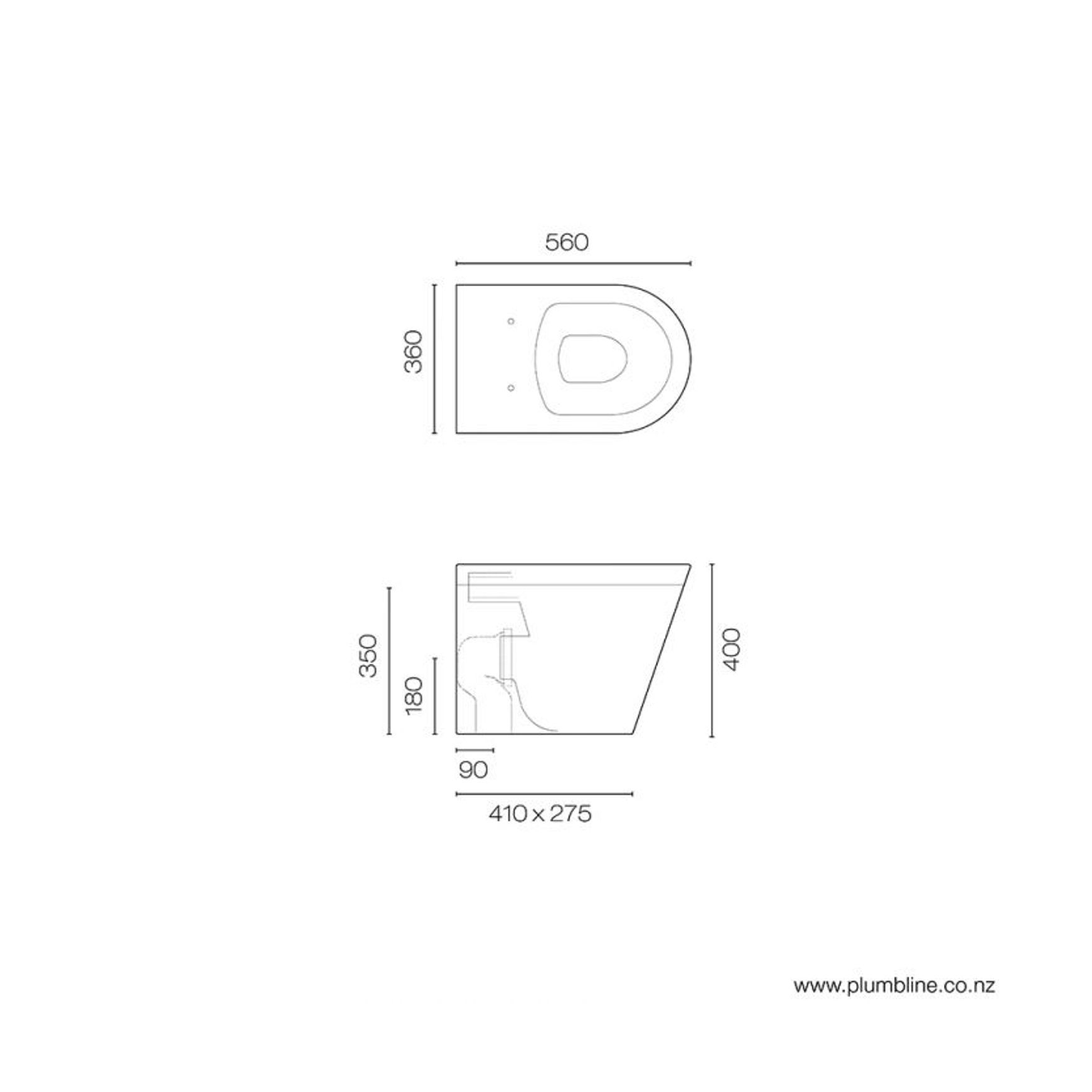 Evo Rimless Floor Mount Toilet Thick Seat