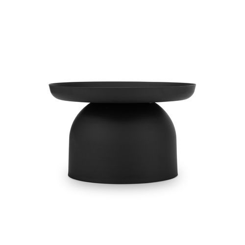 Sirkel Round Pedestal Coffee Table | Matte Black
