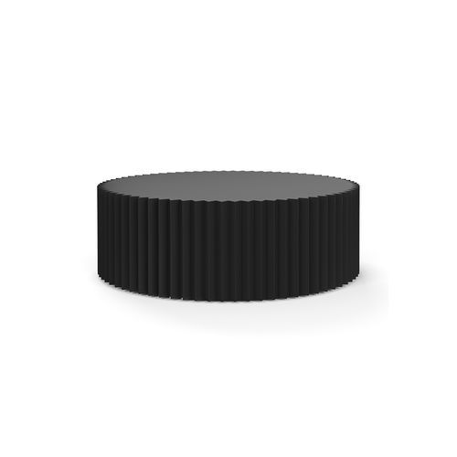 Kaei 90cm Round Fluted Coffee Table | Black
