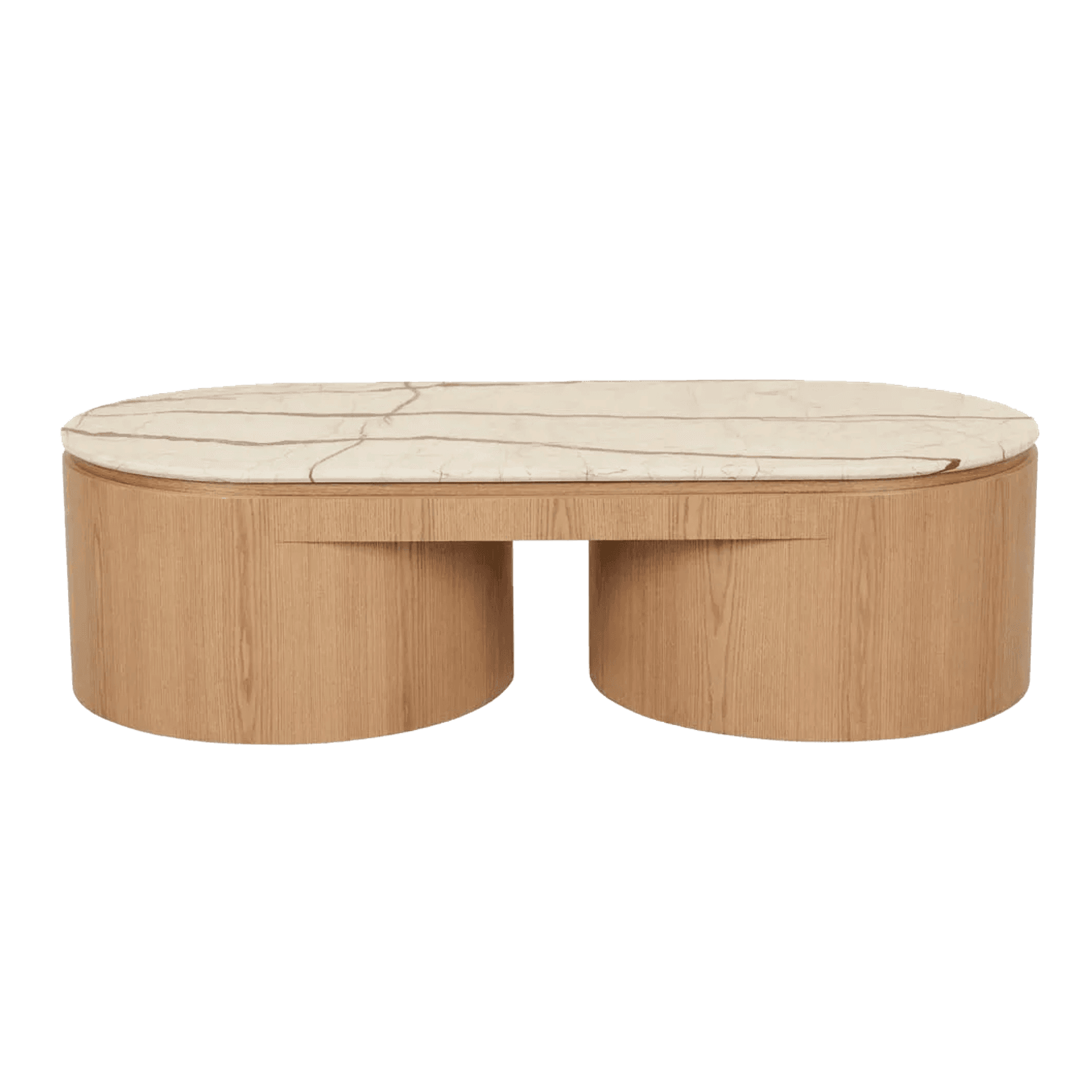 Soren Liv | Pluto Oval Marble Coffee Table