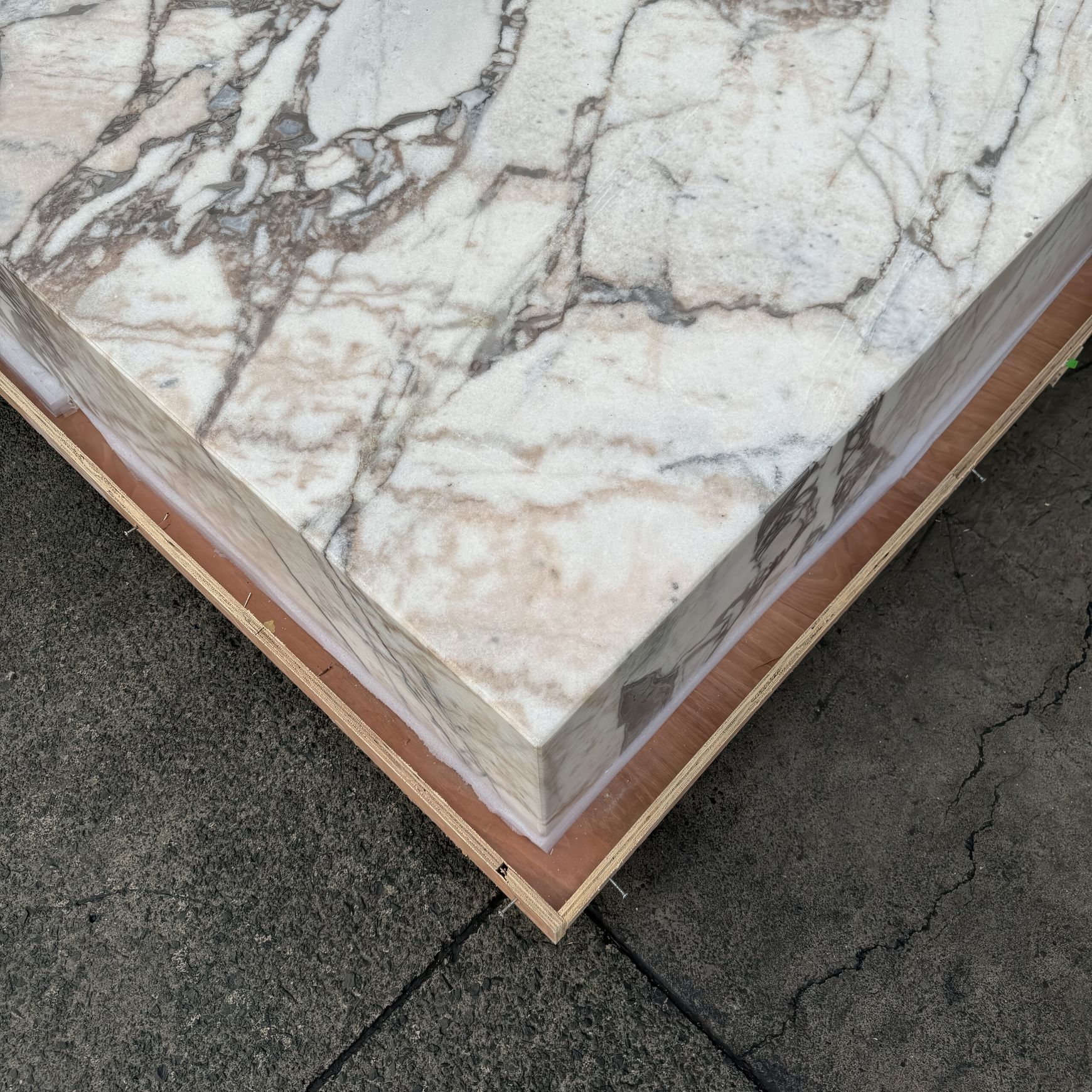 Square Coffee Table-Milky Bleu Marble | Natural Stone Co.