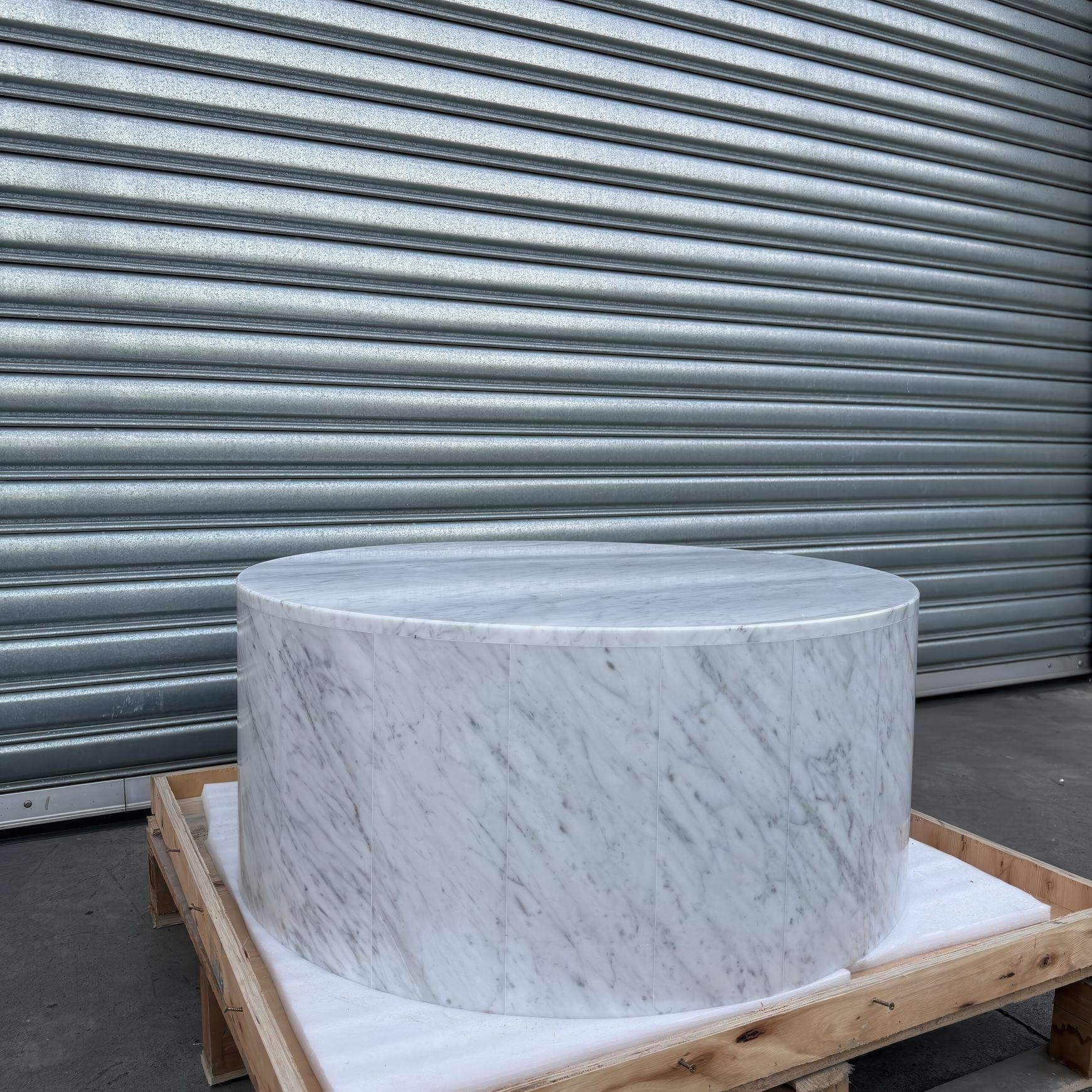 Rounded Coffee Table-Carrara Marble | Natural Stone Co.