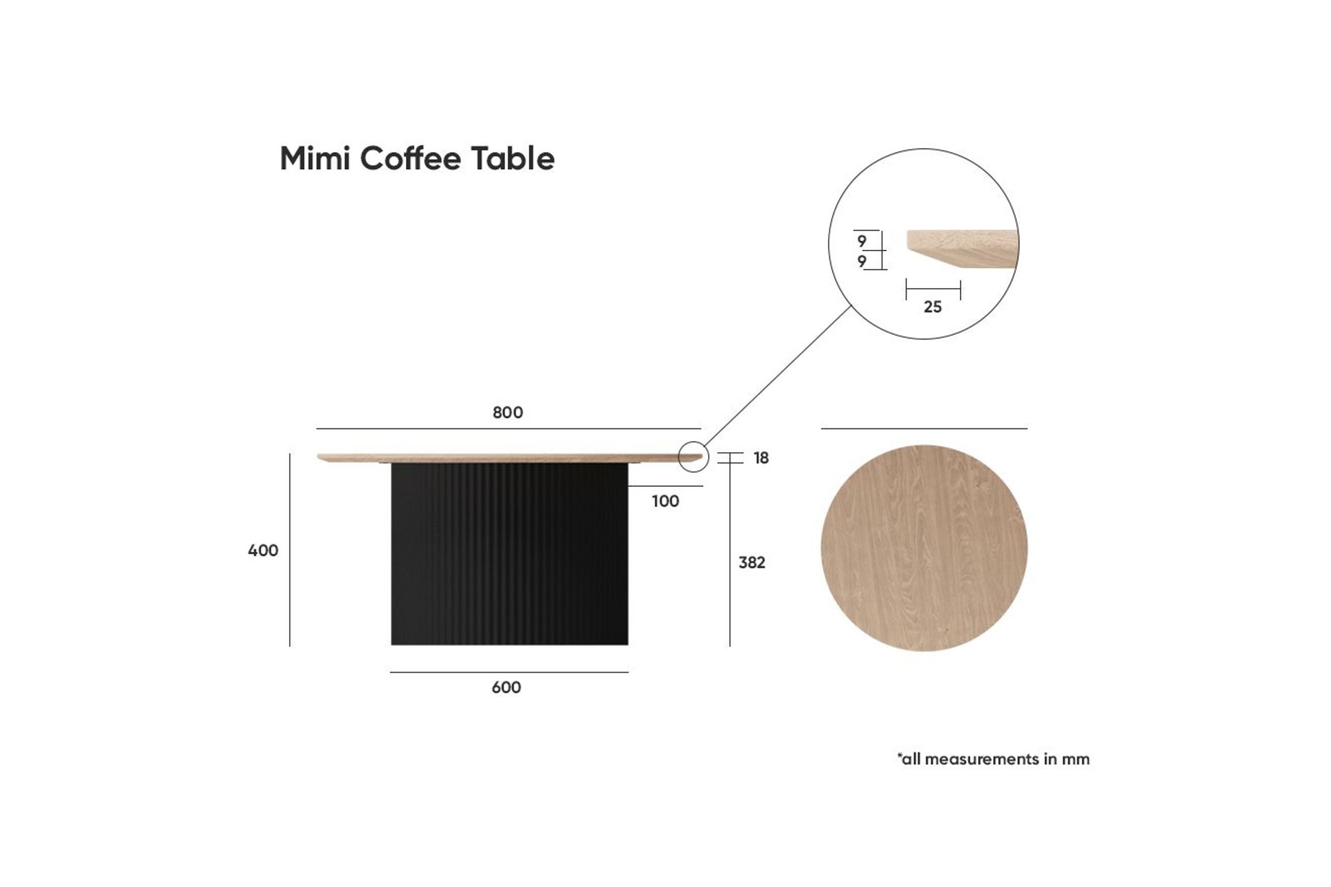 Mimi Coffee Table -  Natural