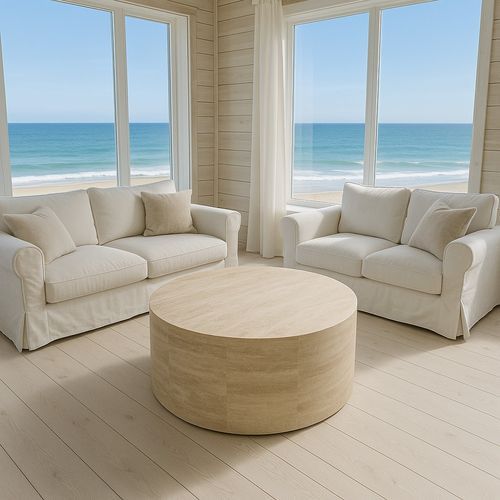 Rounded Coffee Table-Travertine | Natural Stone Co.