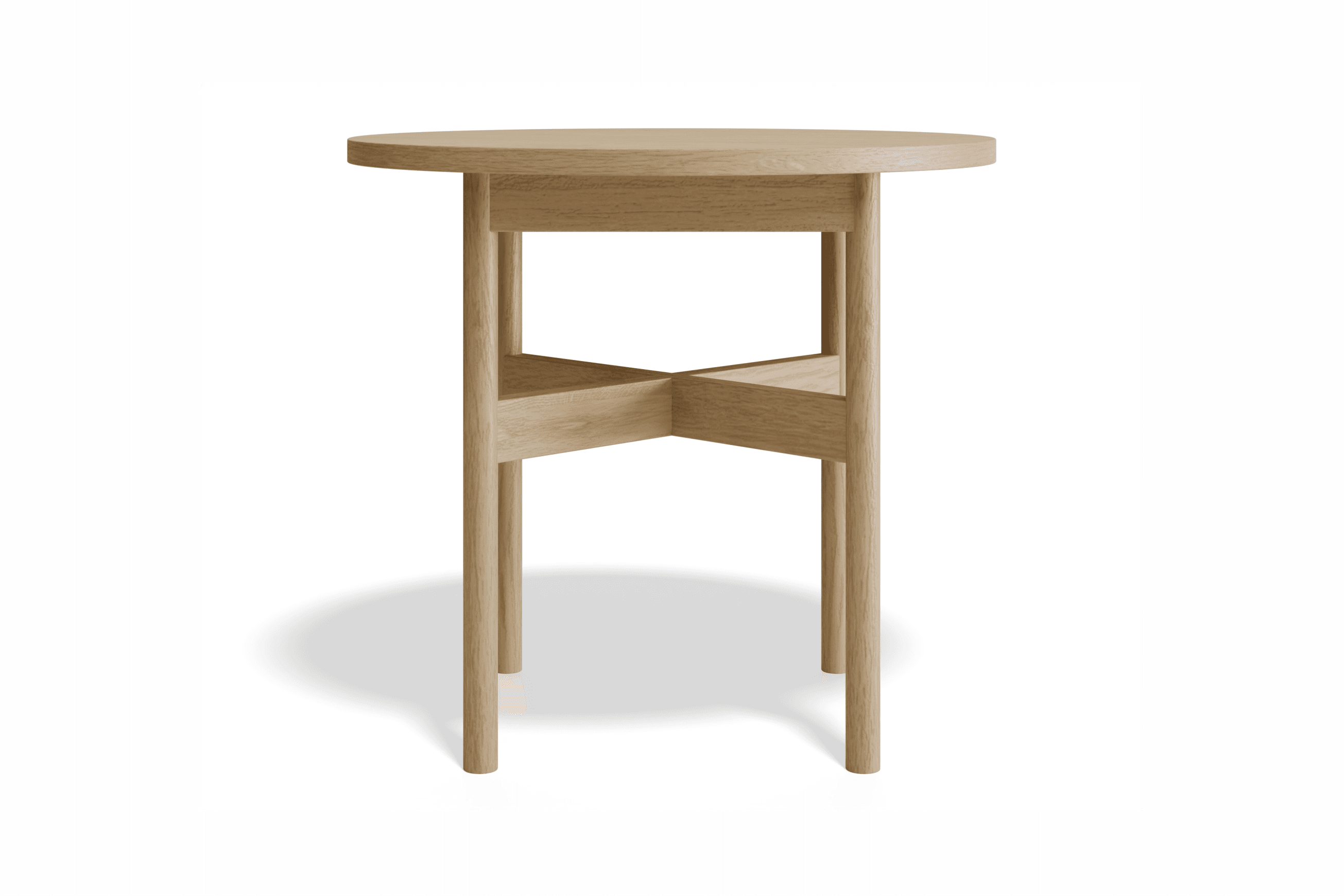 Nordica Side Table - Round Solid Oak 50 diam