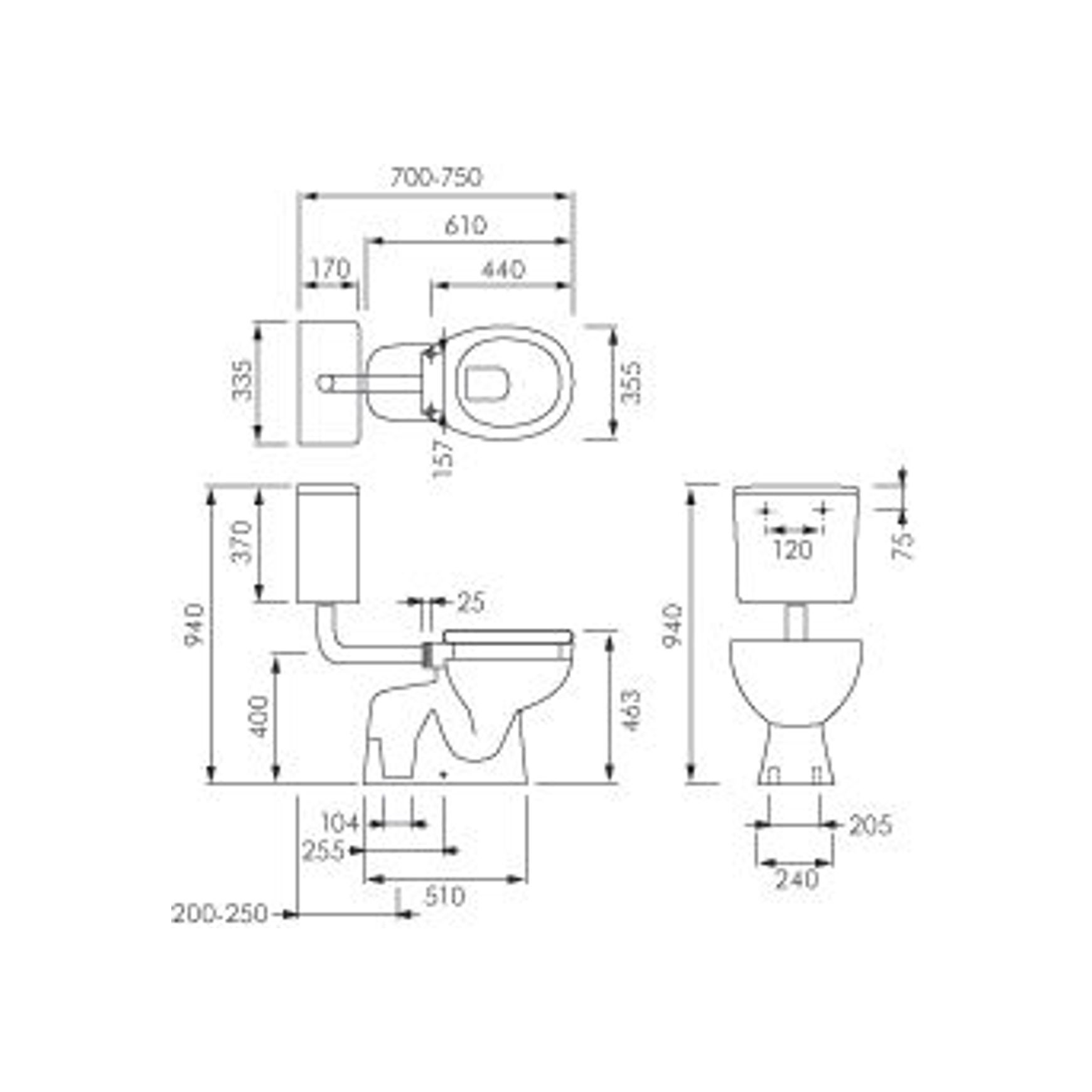 RAK Bella Accessible Link Toilet Suite