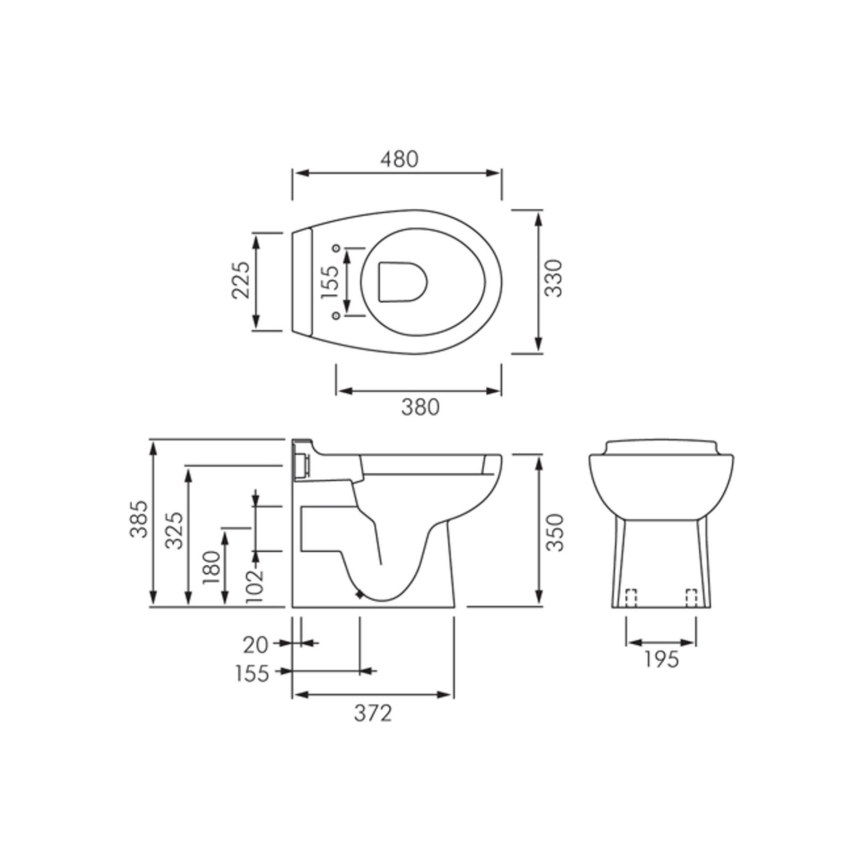 RAK Junior Wall Faced Toilet Pan
