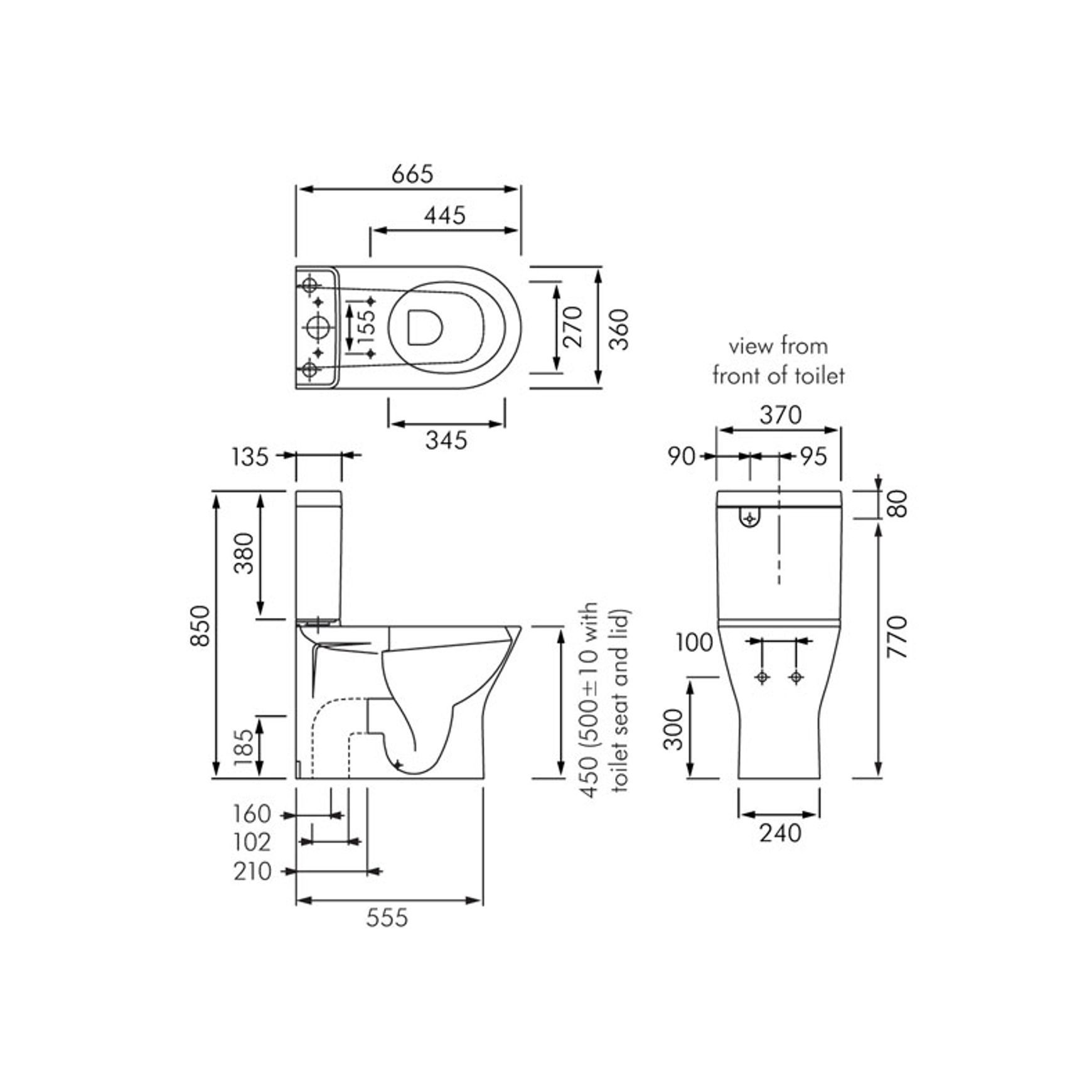 Resort Rimless Comfort Height Wall Faced Toilet Suite